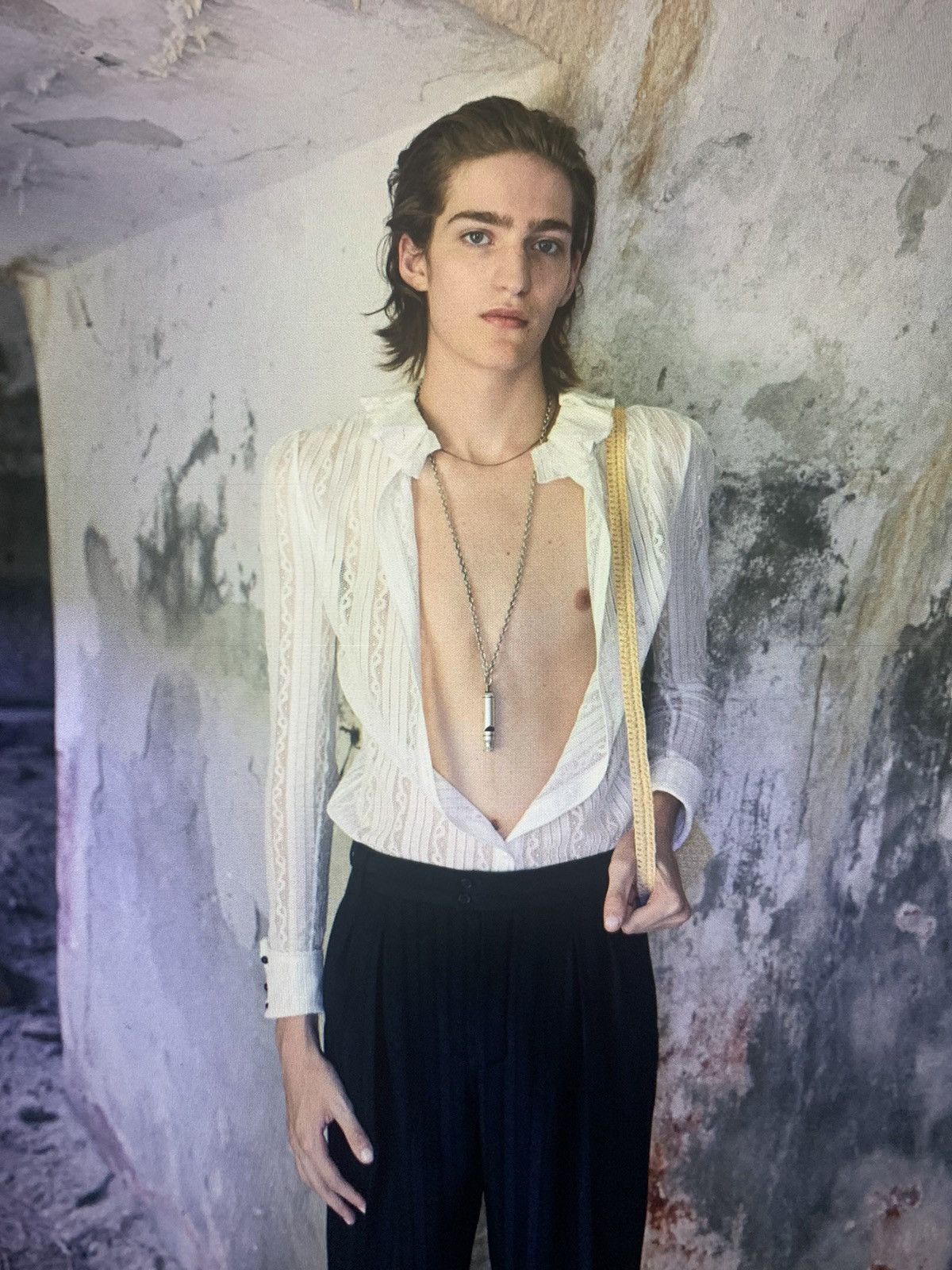 image of Pants By Saint Laurent Paris Spring 2022 in Black, Men's (Size 32)