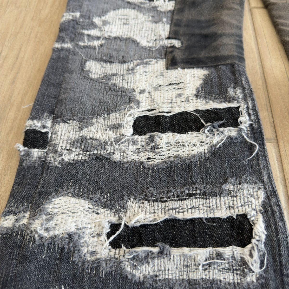 Givenchy AW2023 Moleskin Patch Boro Distressed Repaired Denim Jeans Size US 30 / EU 46 - 6 Thumbnail