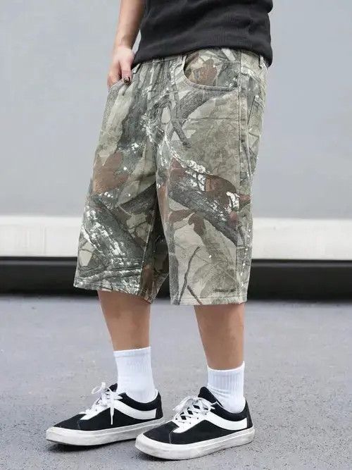 Other Camo Cargo Y2k Shorts Jorts Denim Size US 32 / EU 48 - 5 Thumbnail