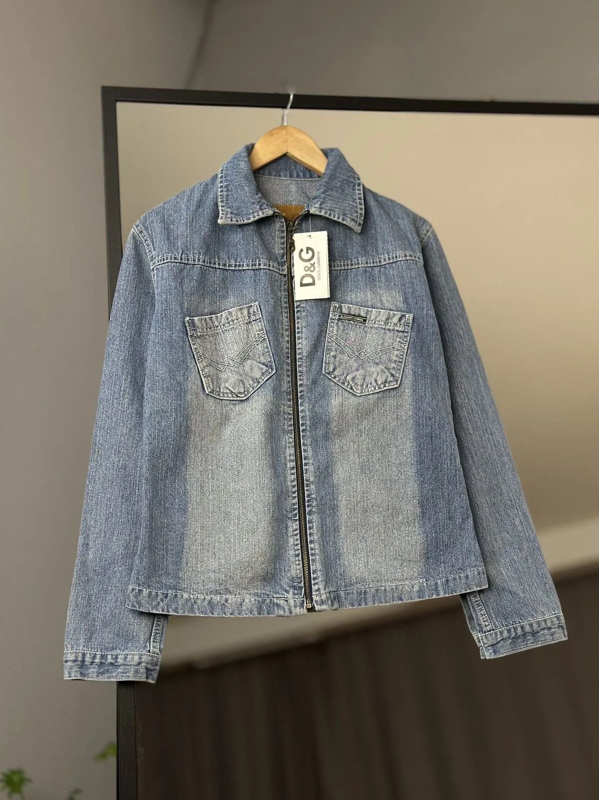 If Six Was Nine Dolce Gabbana Jacket Leather Denim Vintage Diesel style Punk Size US S / EU 44-46 / 1 - 2 Thumbnail