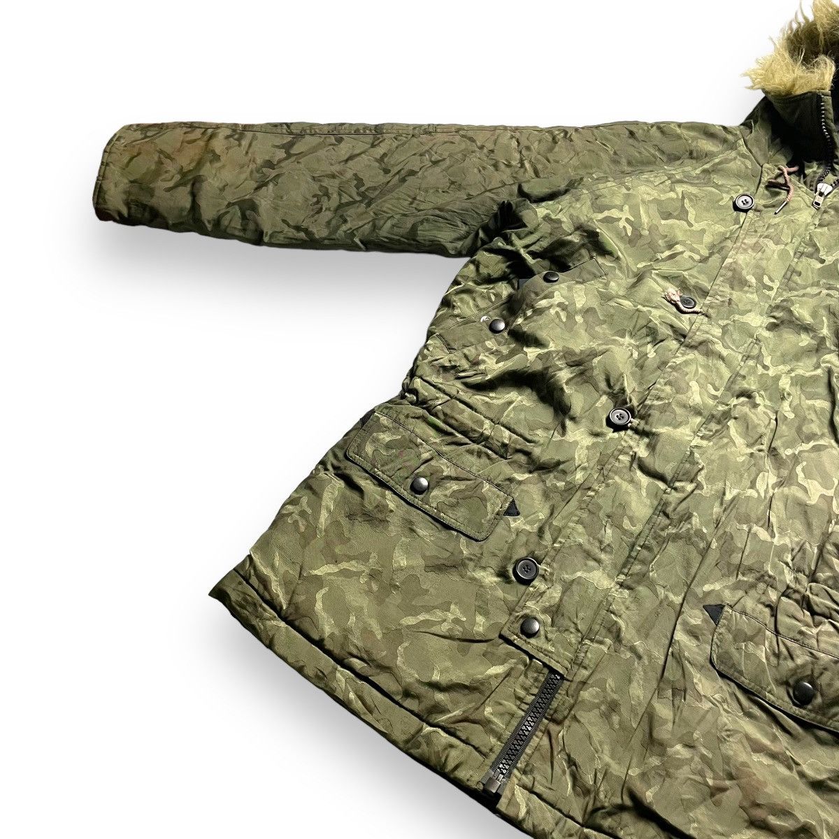 GOA 🇯🇵 VINTAGE POWER TO THE PEOPLE REALTREE FUR HOODIE JACKET Size US L / EU 52-54 / 3 - 8 Thumbnail