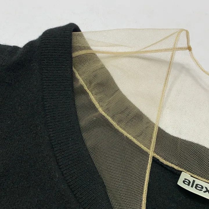 Alexander Wang Alexander Wang Black Sheer Neckline Crop Sweater - Size S / US 4 / IT 40 - 5 Thumbnail