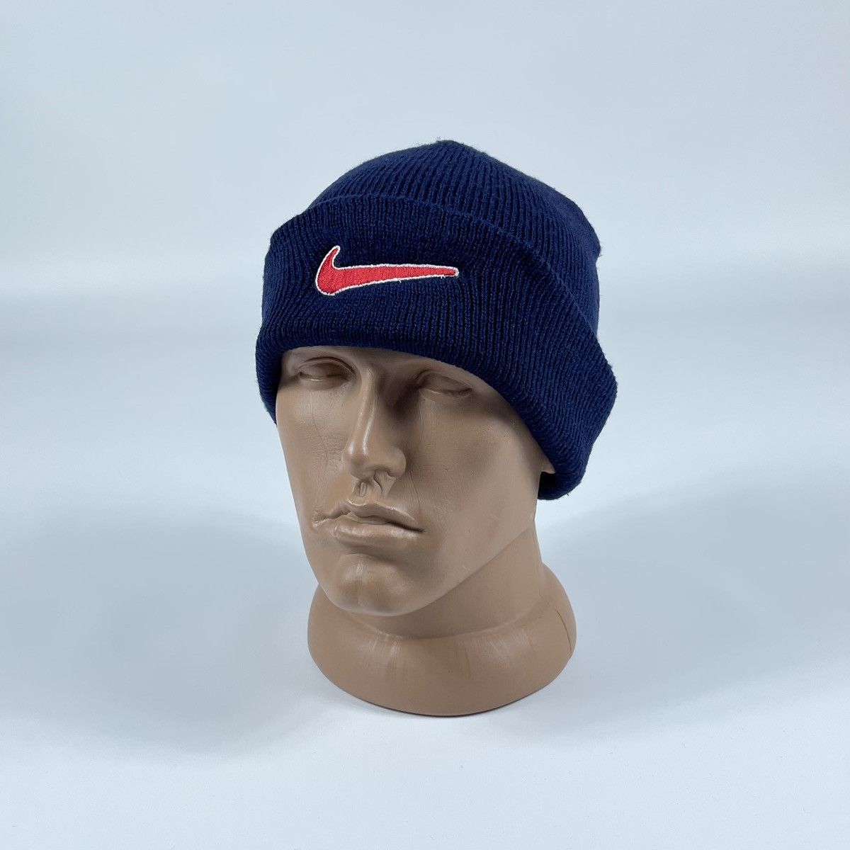 Nike Vintage 90s Nike Beanie Hat Center logo Size ONE SIZE - 1 Thumbnail