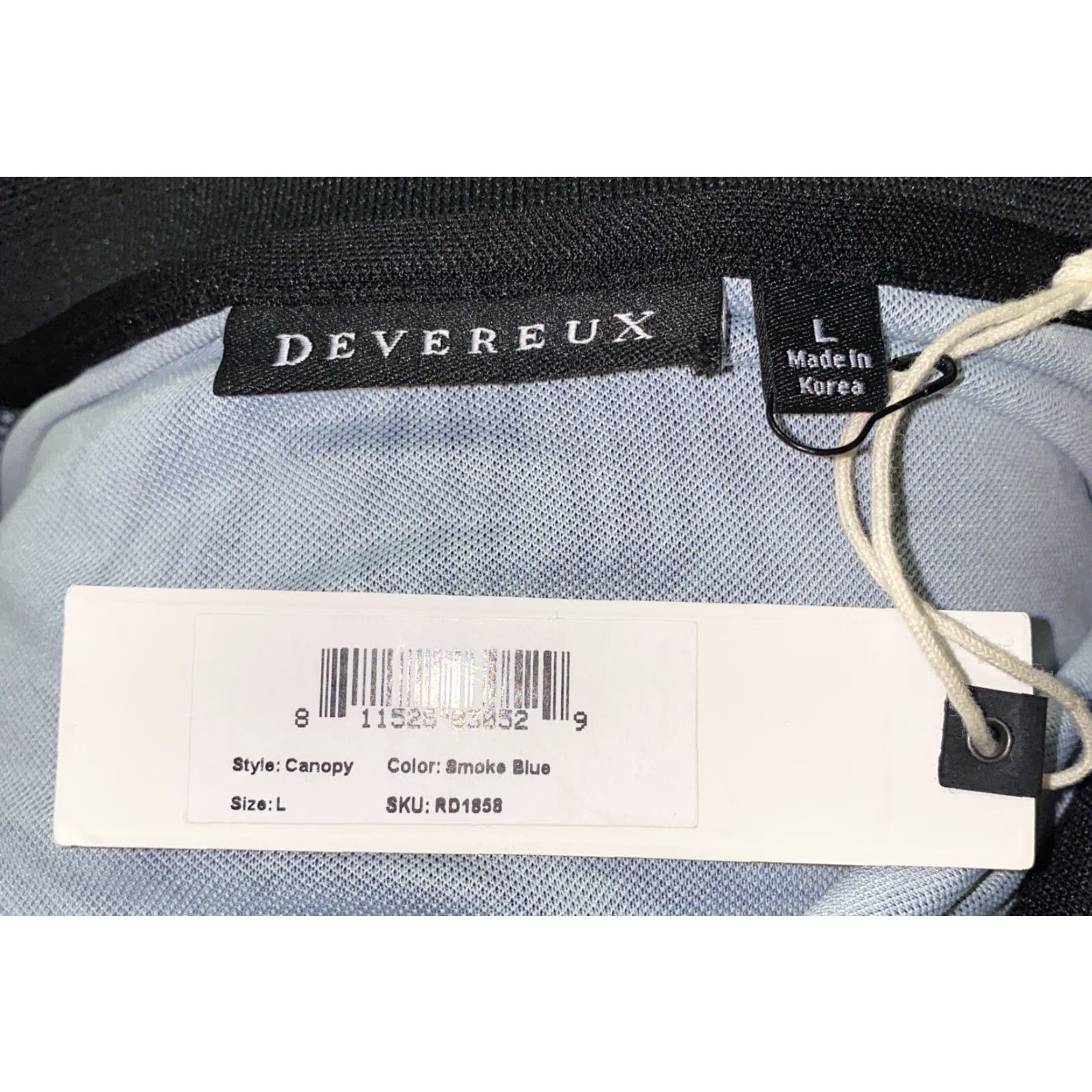 Vintage Devereux Mens Polo Shirt Canopy Style Smoke Blue Size L NWT Button-Up Short Sleeve Collared 94% Polyesyer 6% Spandex Shirt Mens NWT Size US L / EU 52-54 / 3 - 5 Thumbnail