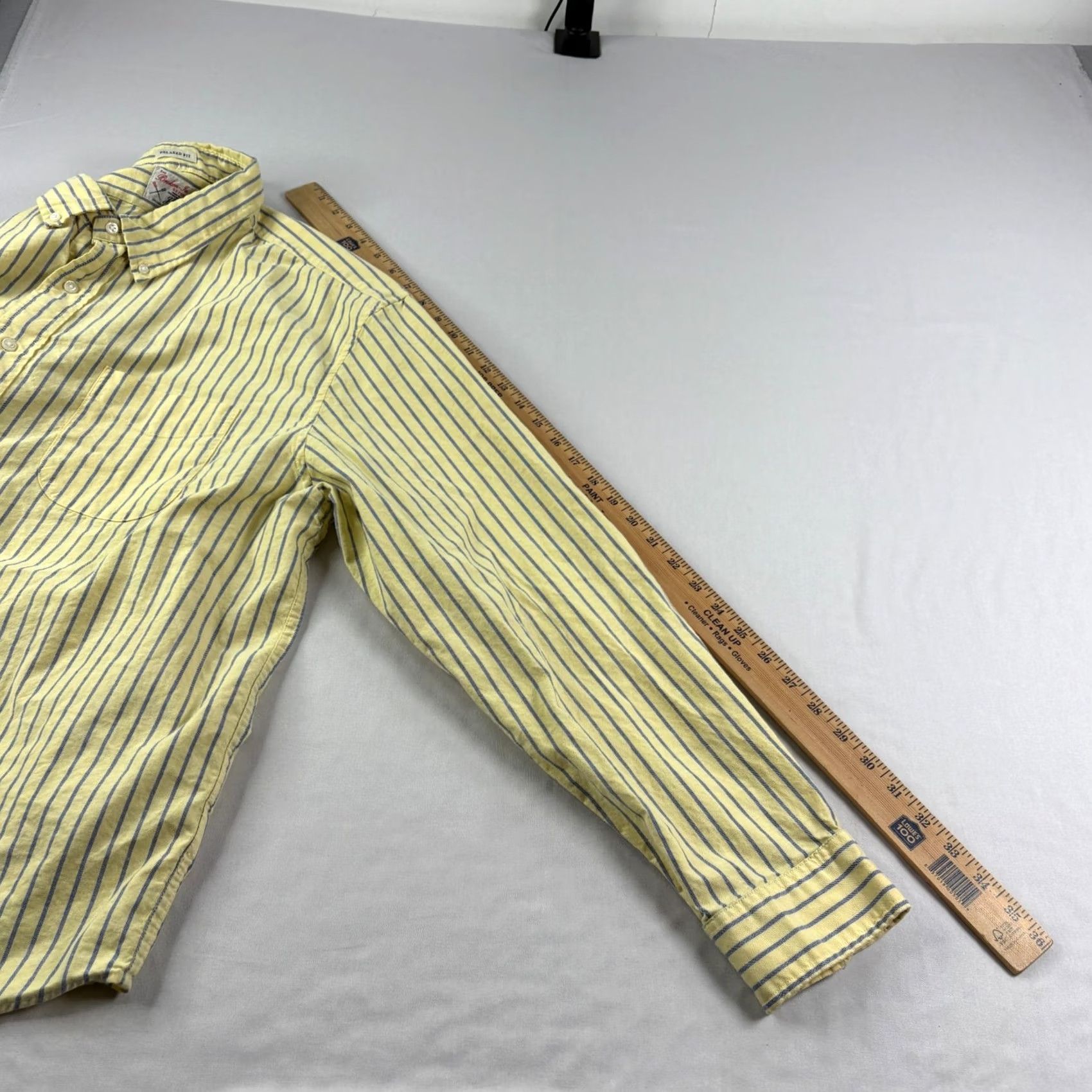 J.Crew J.CREW Shirt Mens 2XL Yellow Striped Oxford Button-Up Relaxed Preppy Size US XXL / EU 58 / 5 - 6 Thumbnail