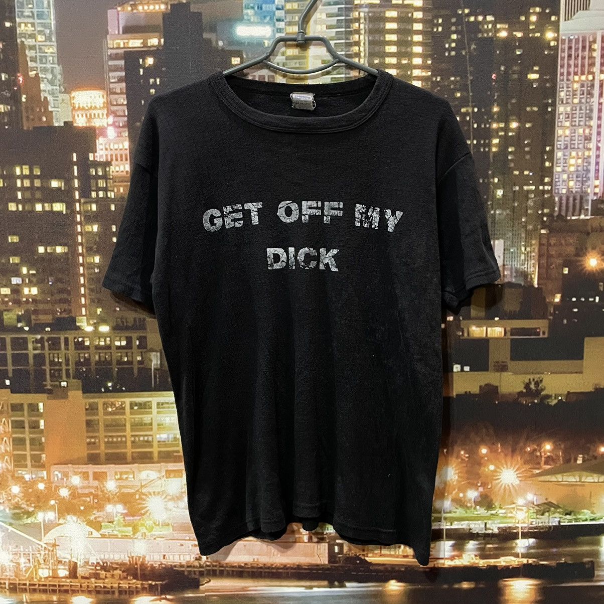 Band Tees VINTAGE 90S BLACK TEE GET OFF MY DICK PENIS FUNNY PORNO Size US L / EU 52-54 / 3 - 1 Thumbnail