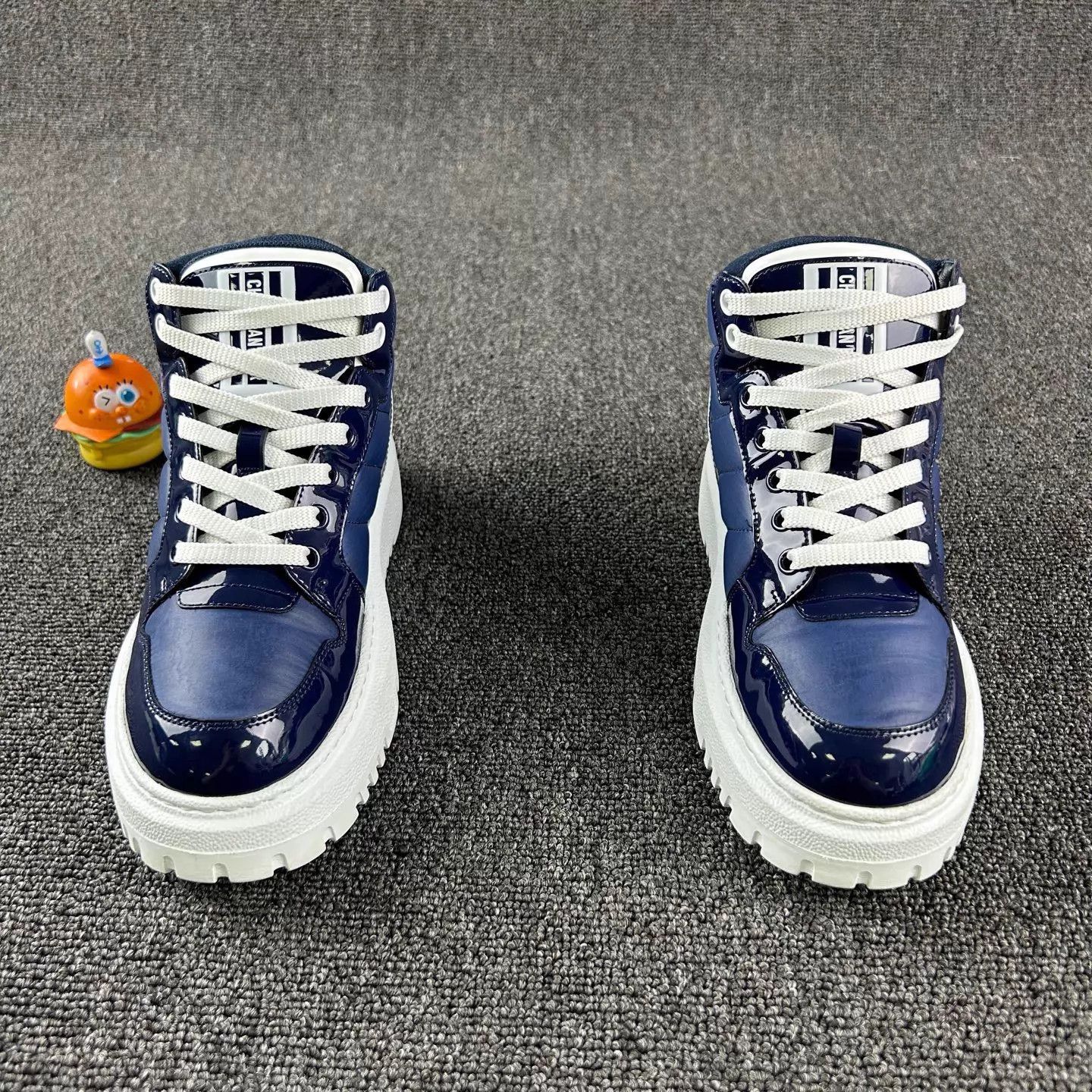 Dior Dior Player Navy Blue Platform High Top Sneakers Size US 4.5 / IT 34.5 - 2 Thumbnail