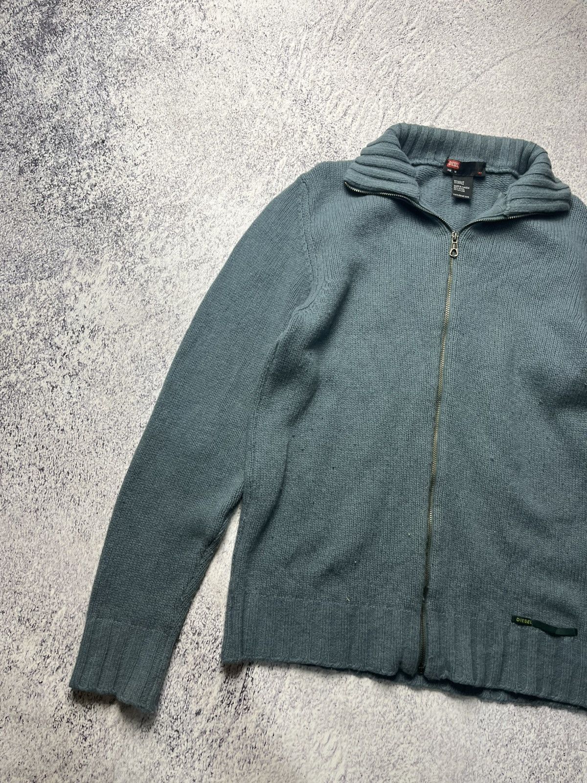 Diesel Vintage Diesel Zip Up Sweater Mini Logo Y2K Size US M / EU 48-50 / 2 - 2 Thumbnail