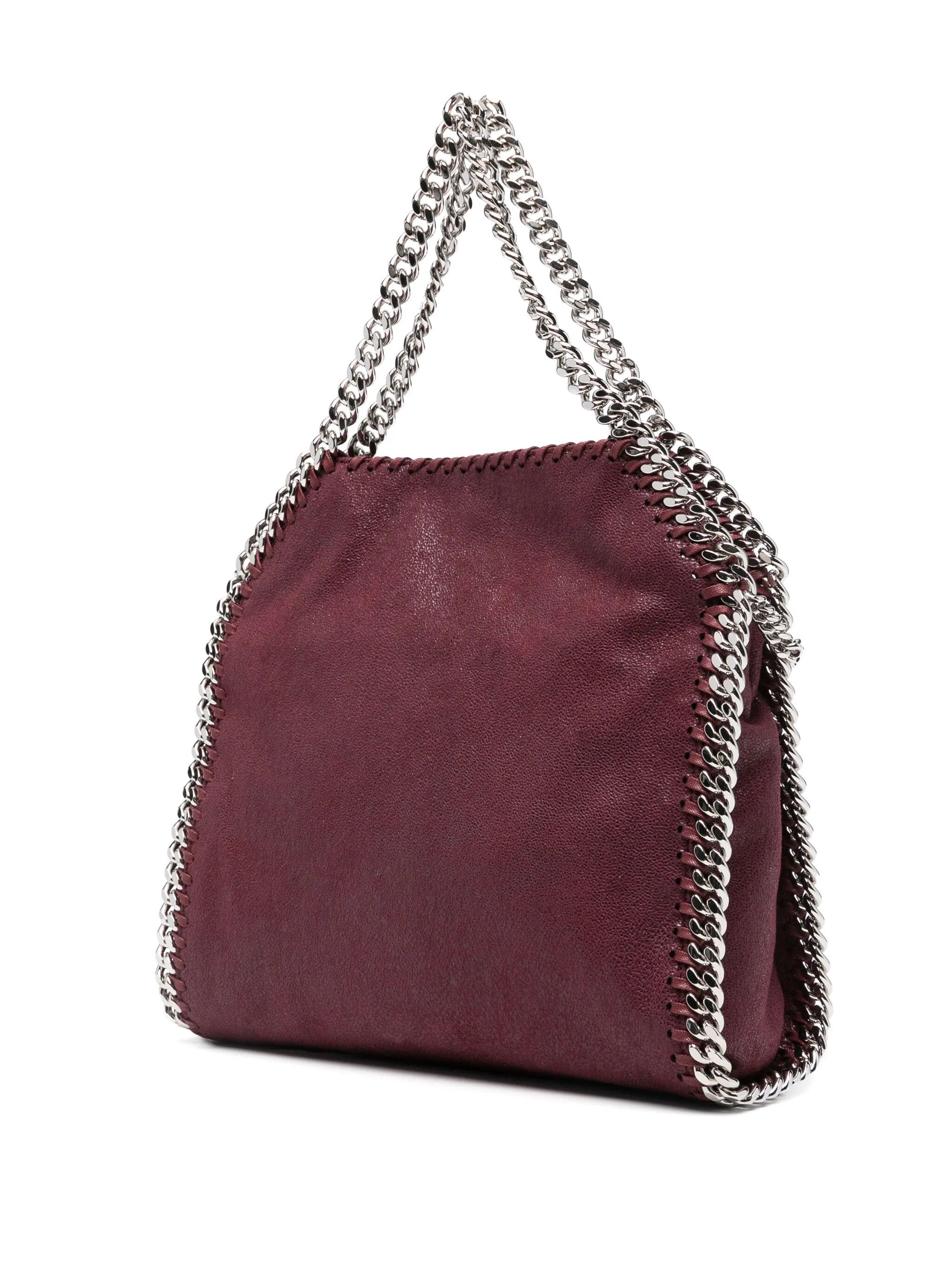 Stella McCartney os11x1225 Size: OS / Mini Falabella Tote Bag in Burgundy Size ONE SIZE - 3 Thumbnail