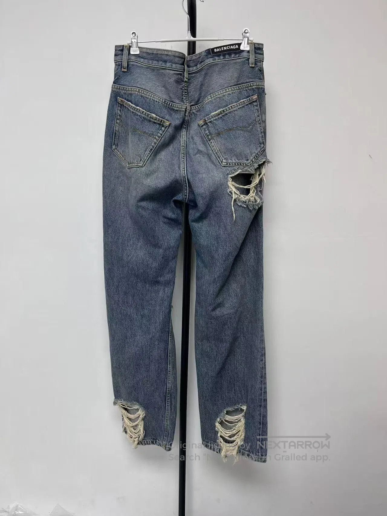 Balenciaga Balenciaga Men's Distressed Mid-Rise Straight Jeans. Size US 30 / EU 46 - 2 Thumbnail