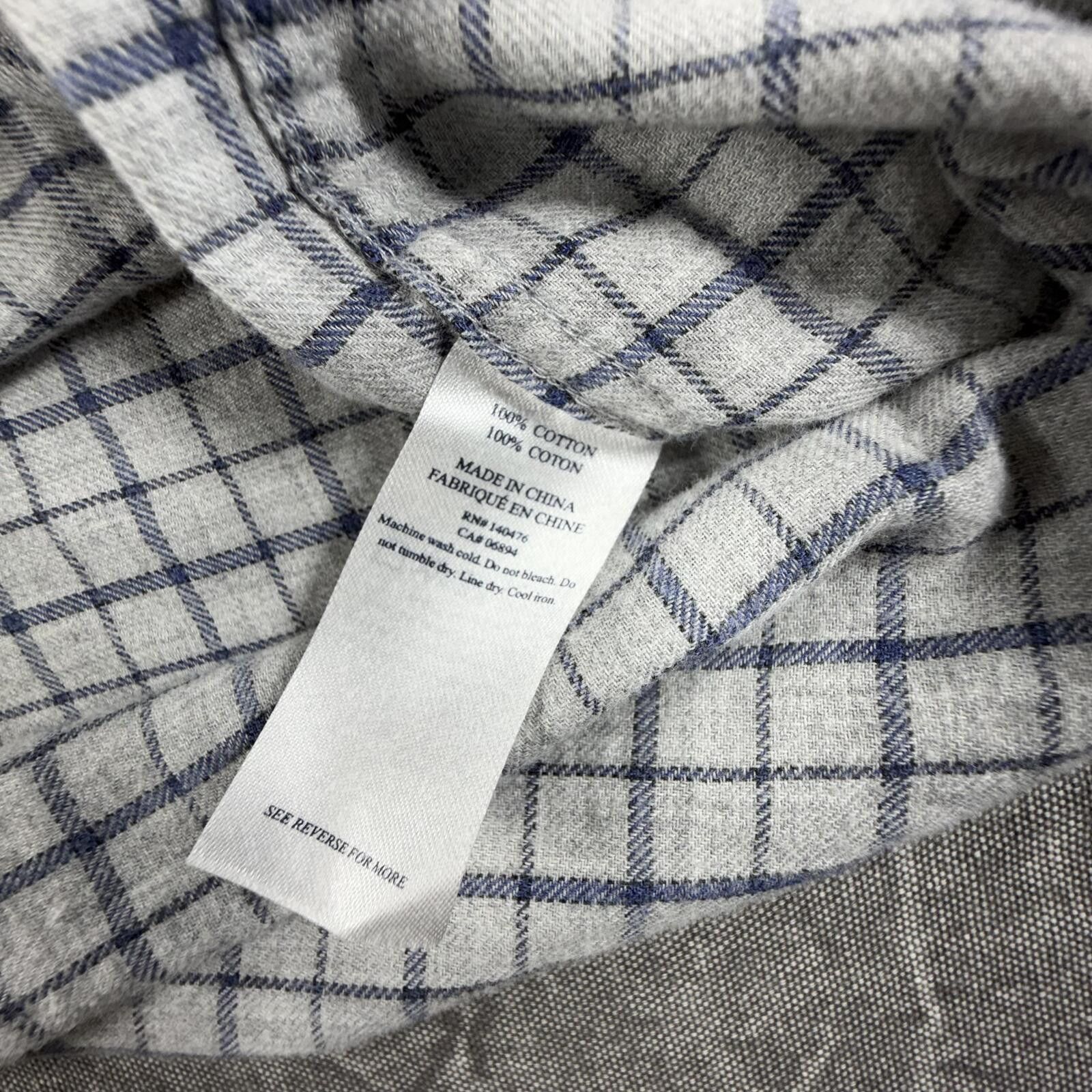 Faherty Faherty Shirt Men's L Grey Plaid Flannel 100% Cotton Size US L / EU 52-54 / 3 - 5 Thumbnail