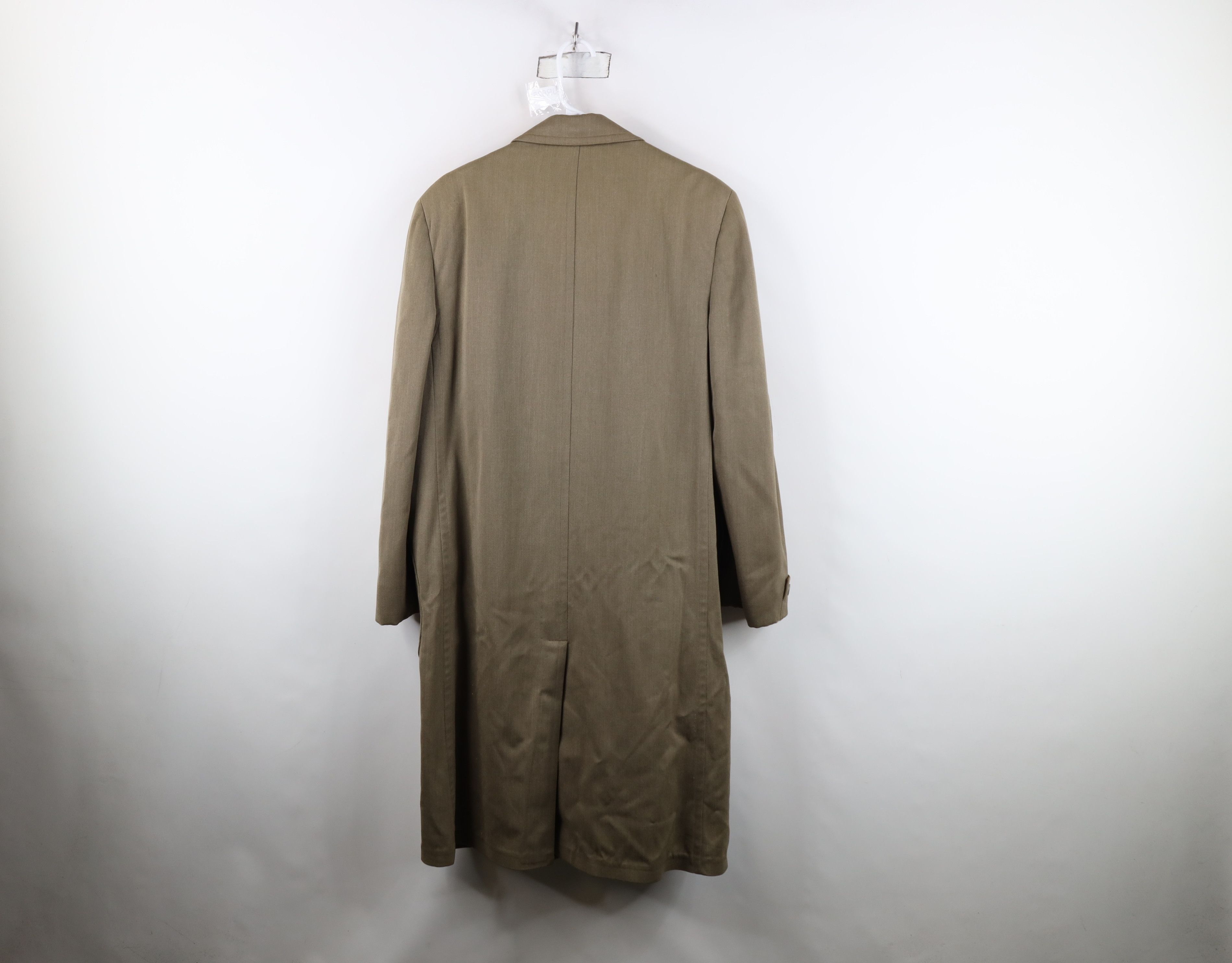 Vintage Vintage 50s Rockabilly Worsted Wool Trench Coat Jacket USA Size US XL / EU 56 / 4 - 13 Thumbnail