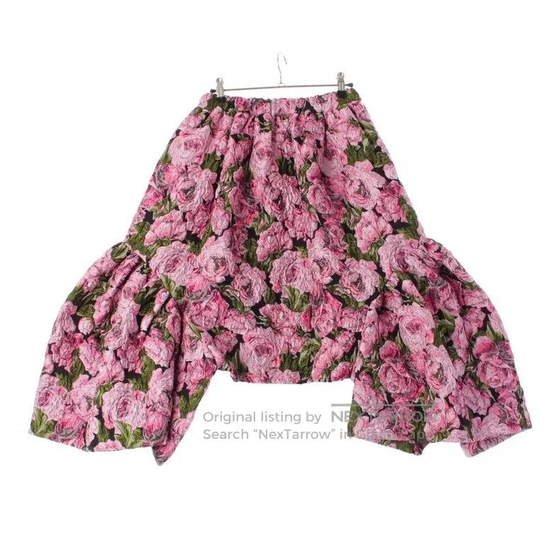 Comme des Garcons Comme Des Garcons size XS Pink Retro Floral Design Skirt Size 23" - 1 Thumbnail