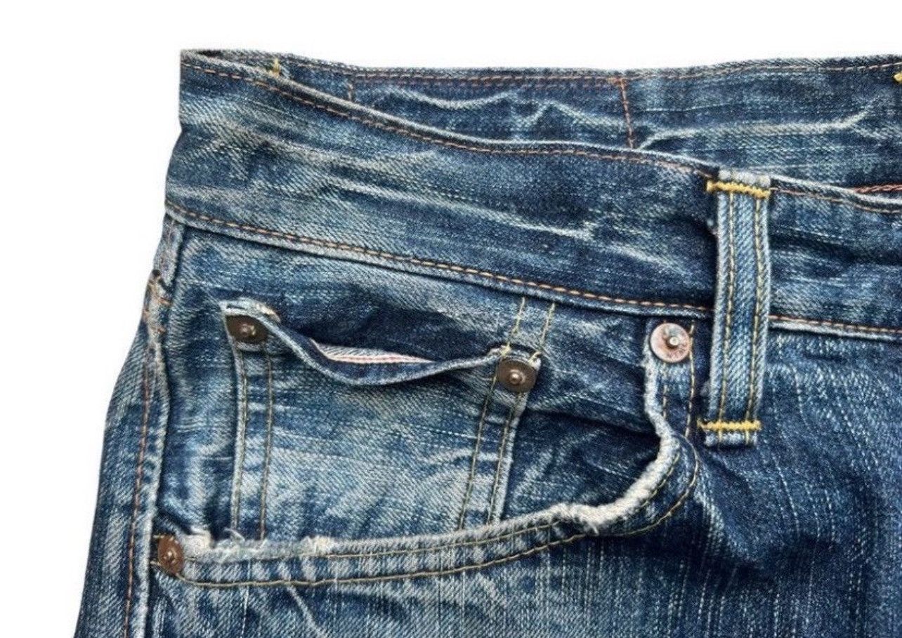 Edwin Vintage Edwin 505ZX Selvedge Distressed Denim Jeans 31x31 Size US 31 - 12 Thumbnail