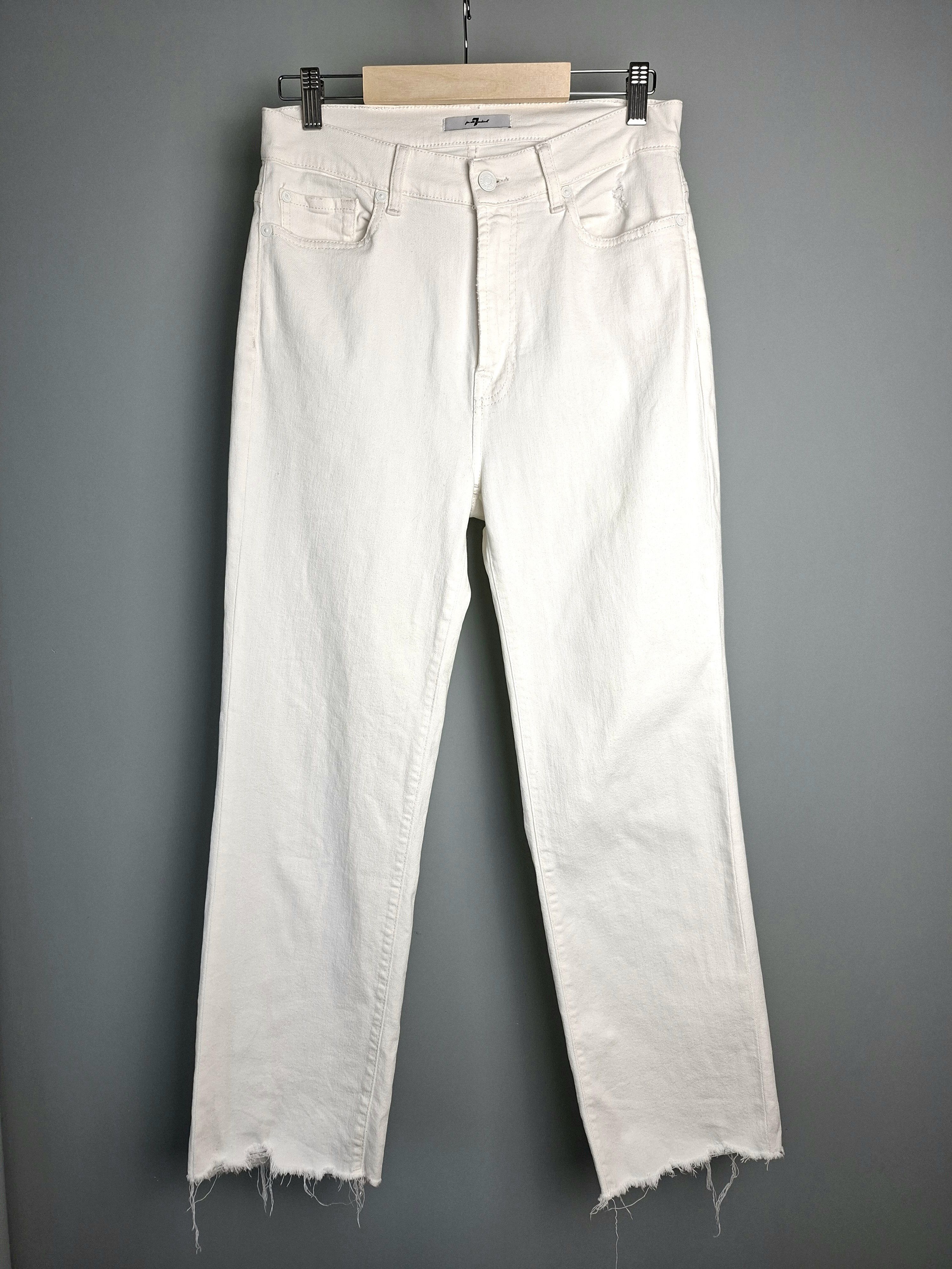 7 For All Mankind 7 For All Mankind Logan Stovepipe Canvas White Jeans Size 29" - 1 Thumbnail