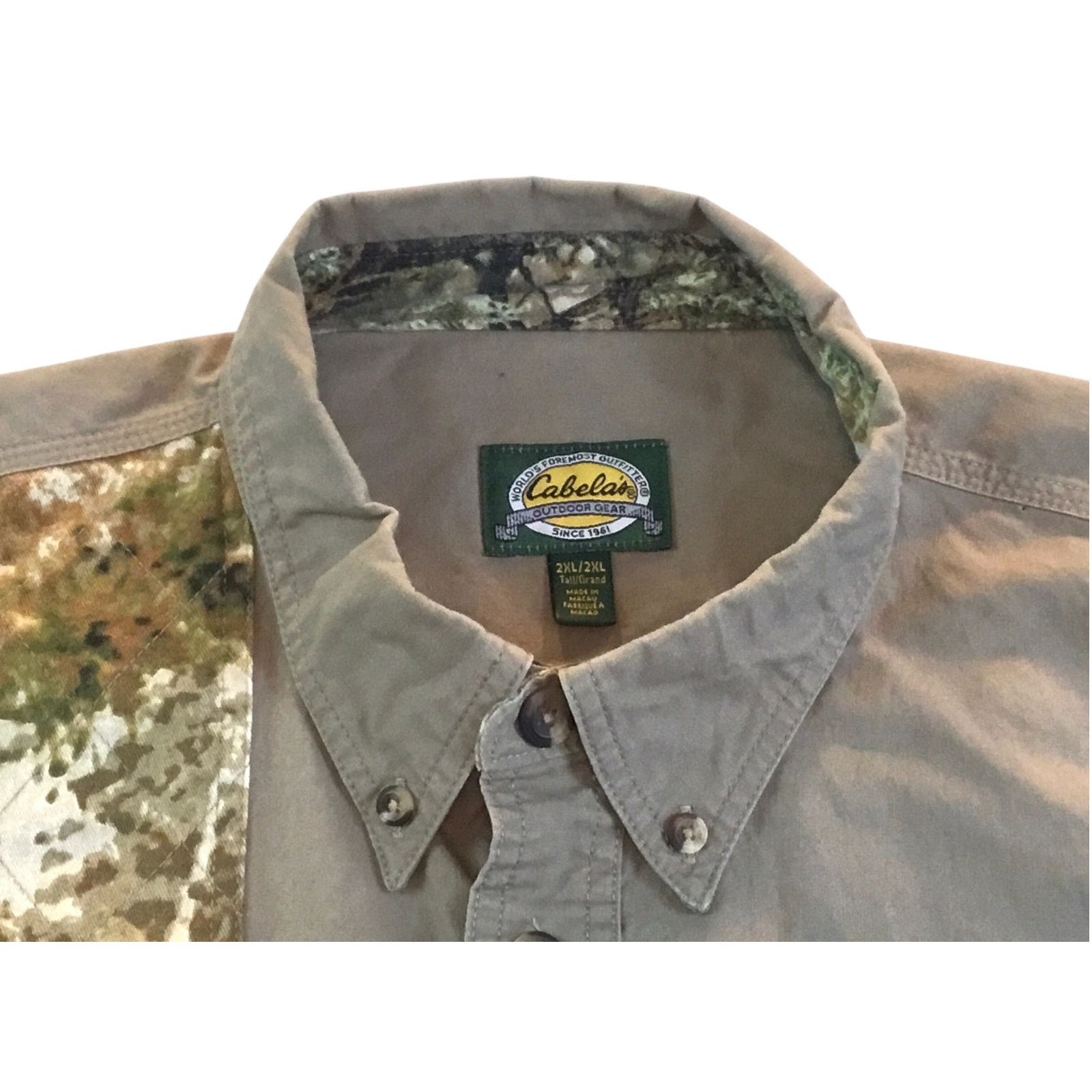 Cabelas Cabela's Seclusion Shooting/Hunting Shirt Tan Camo Size 2XL Size US XXL / EU 58 / 5 - 5 Thumbnail