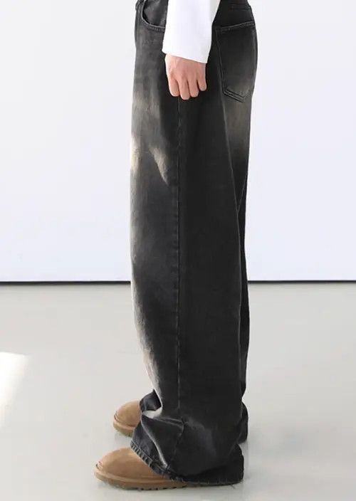 Other Retro gradient washed men's wide-leg trendy jeans Size US 32 / EU 48 - 2 Thumbnail