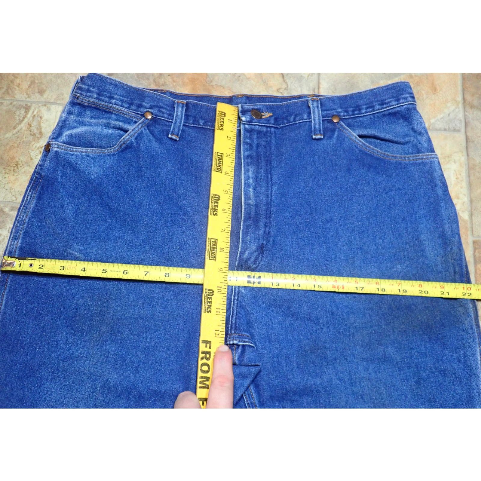 Wrangler VINTAGE 80s Wrangler Mens Regular Fit Straight Leg Denim Jeans 38x30 Southwestern USA Mens Size US 38 / EU 54 - 7 Thumbnail