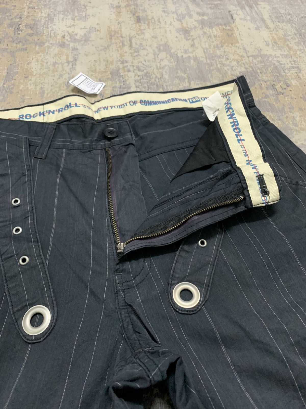 PPFM Archival PPFM Pinstripe Baggy Parachute Cargo Pants Grommet Size US 32 / EU 48 - 7 Thumbnail