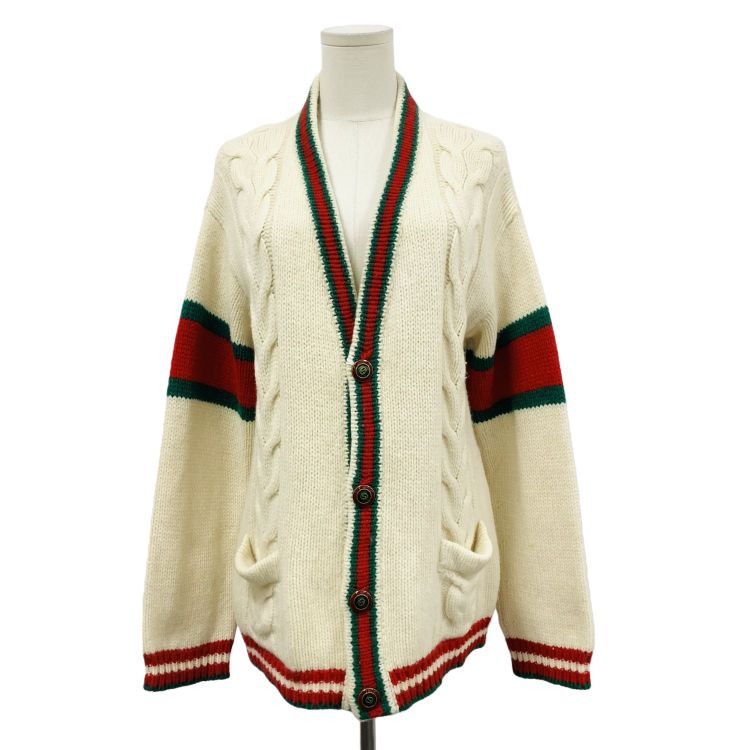 Gucci Gucci Cable Knit Cardigan Size L Size US L / EU 52-54 / 3 - 1 Thumbnail