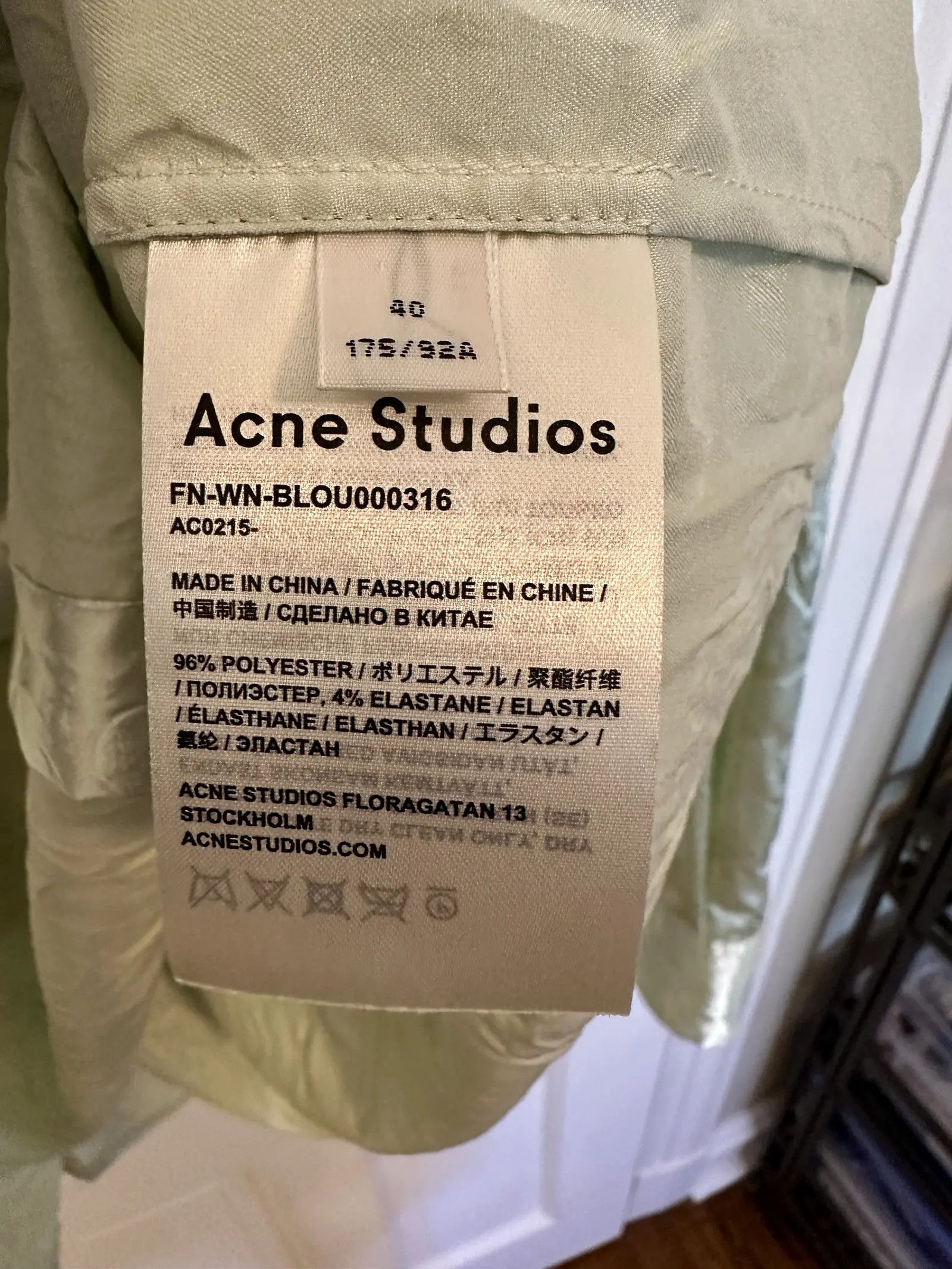 Acne Studios Satin Floral Embossed Shirt Size US L / EU 52-54 / 3 - 14 Thumbnail