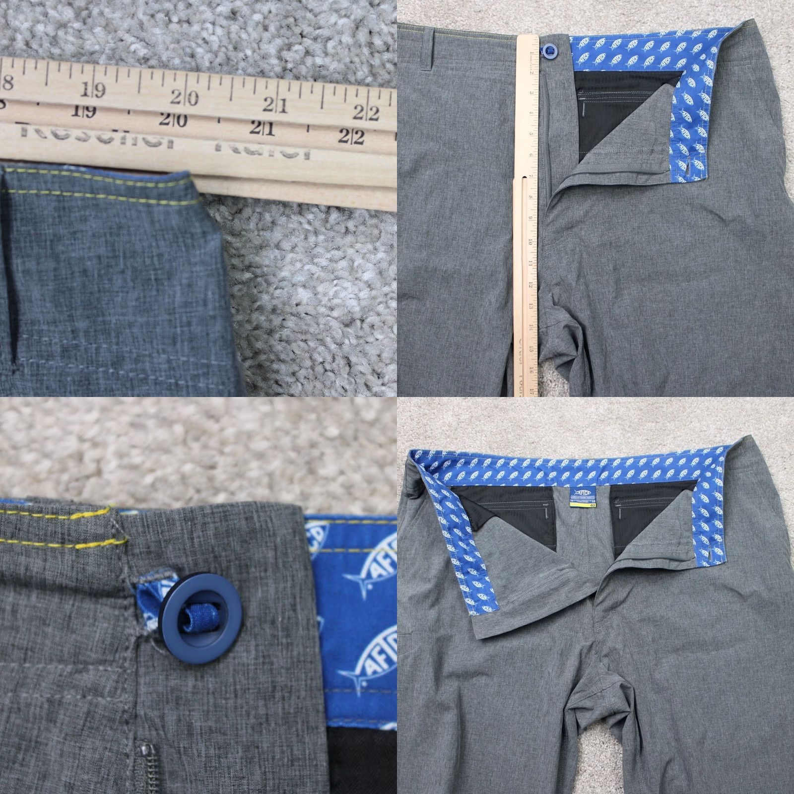 Vintage AFTCO Shorts Mens 40 Gray 10" Cargo Polyester Spandex Quick Dry Pockets Cargo Outdoor Fisherman Regular Size US 40 / EU 56 - 8 Thumbnail