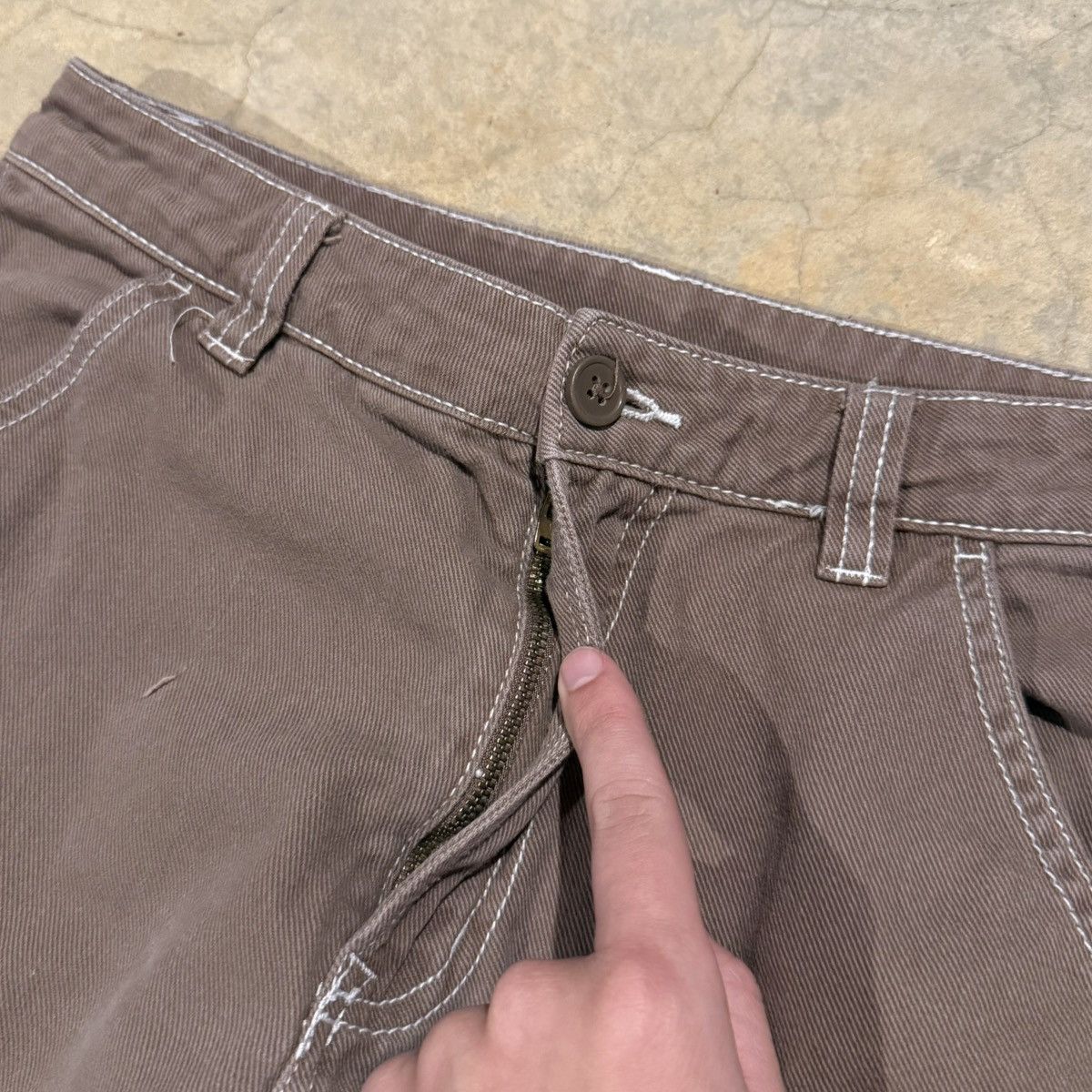 Vintage Vintage 2000s Faded Brown Baggy Cargo Jeans ERD Grunge Y2K Size US 30 / EU 46 - 4 Thumbnail