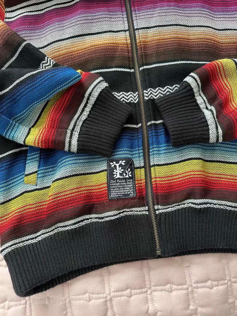 LRG LRG Colorful Striped Knit Zip-Up Hoodie Size US M / EU 48-50 / 2 - 5 Thumbnail