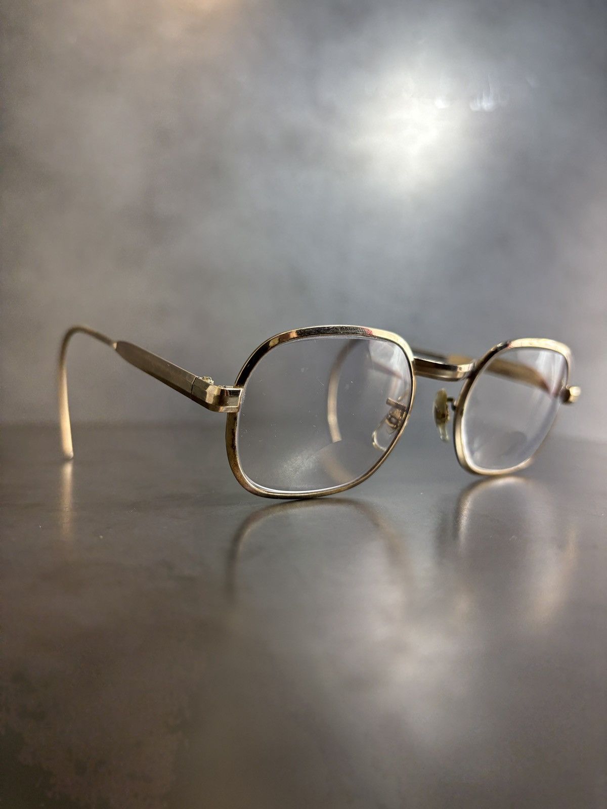 Vintage 1970s Eyeglasses Metal Full Rim 10k GF Hooked Vintage Frames Size ONE SIZE - 1 Thumbnail