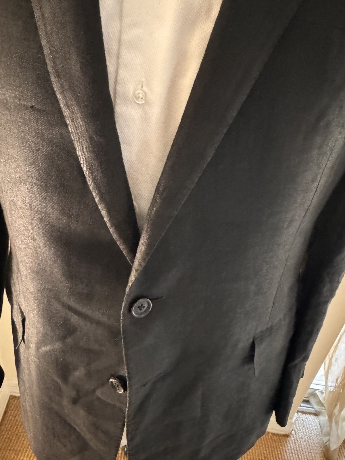 Ralph Lauren Black Label × Vintage Ralph Lauren Made in Italy Linen Black Label Jacket 44R Size 44R - 4 Thumbnail