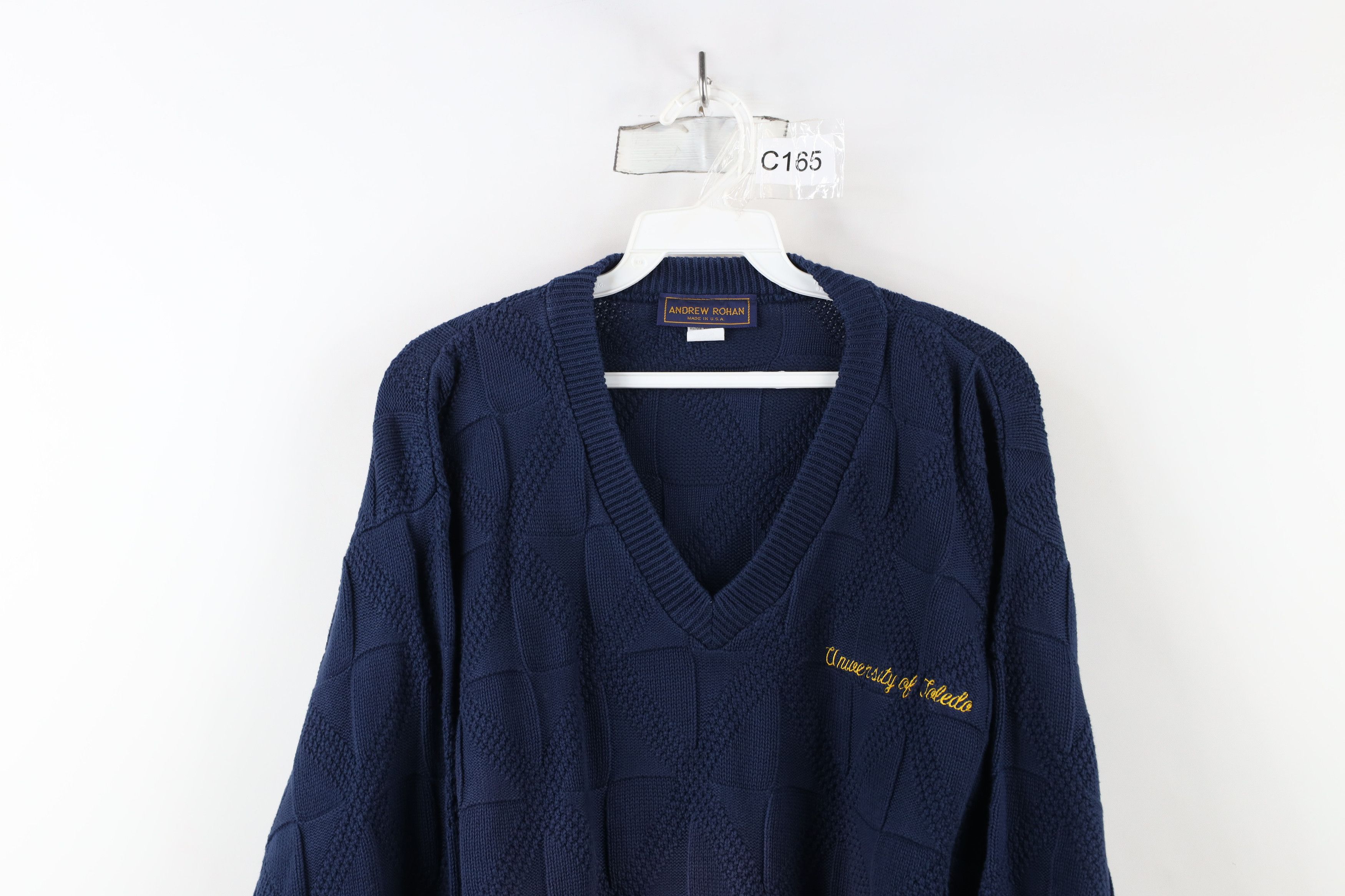 Vintage Vintage 90s Spell Out University of Toledo Knit Sweater USA Size US M / EU 48-50 / 2 - 2 Thumbnail