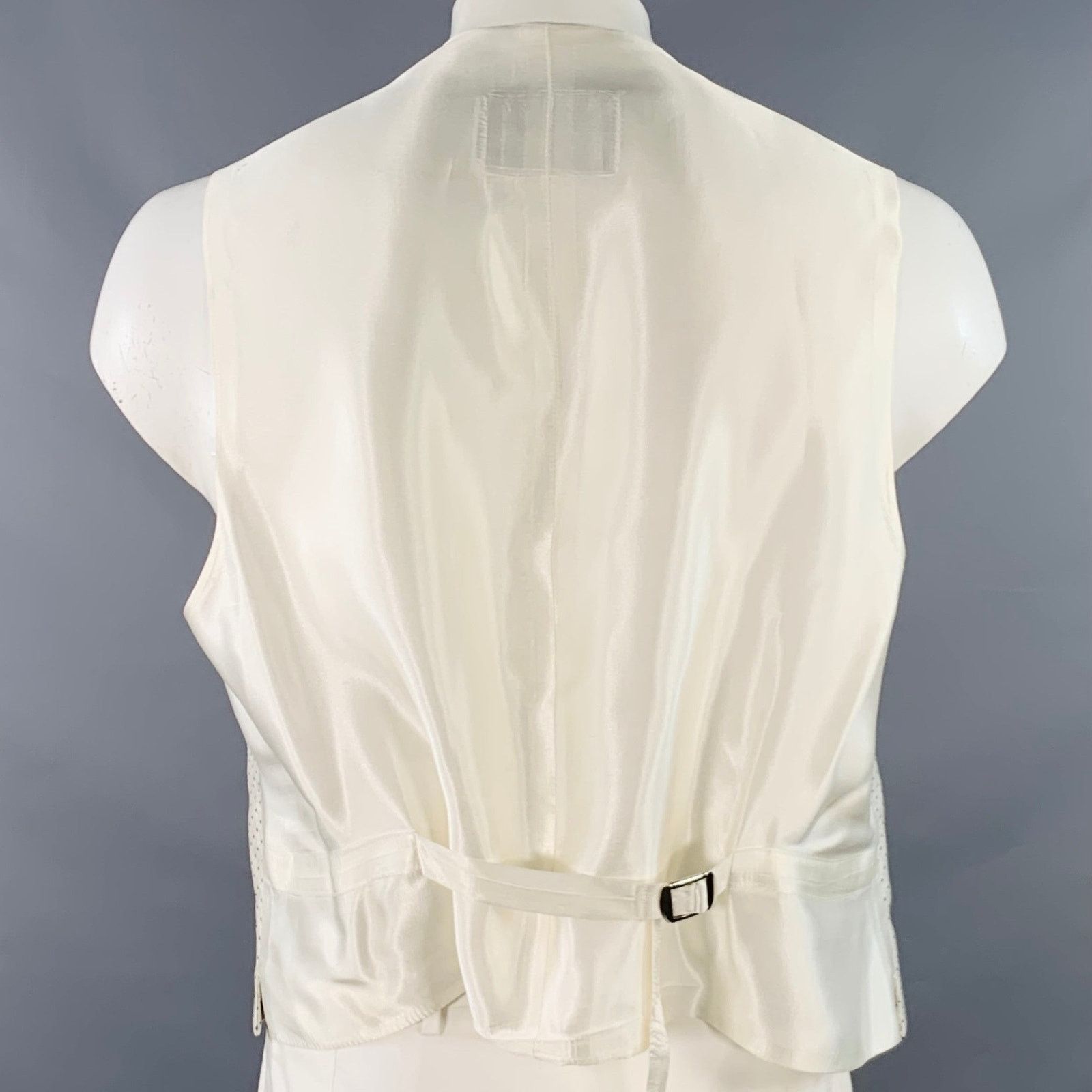 Other FAVOURBROOK 46 Beige Navy Dots Silk Classic Notch Lapel Vest Size US L / EU 52-54 / 3 - 4 Thumbnail
