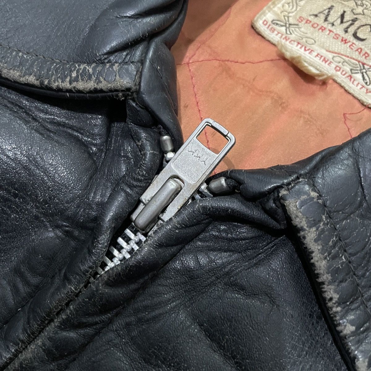 Vintage Rare Vintage 40s Moto Teddy Leather Jacket Distressed ERD Size US M / EU 48-50 / 2 - 5 Thumbnail
