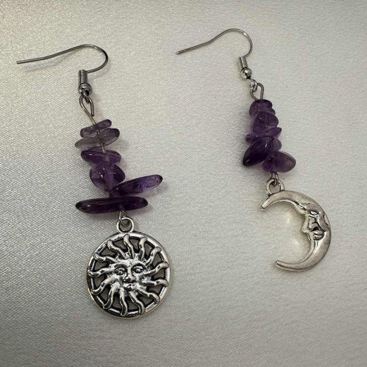 Other Asymmetry Moon Sun Dangle Drop Earrings for Women Size ONE SIZE - 3 Thumbnail