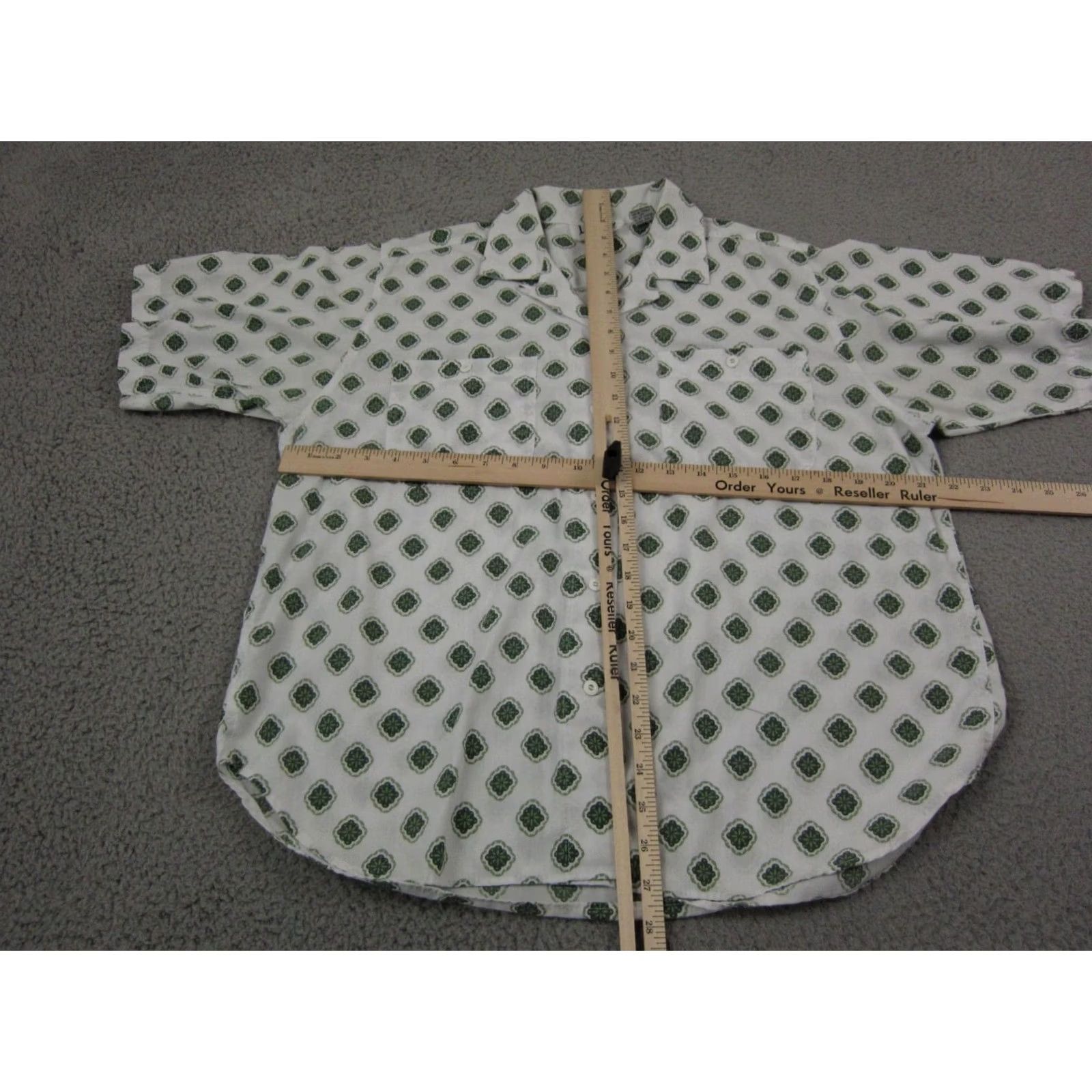 Vintage VINTAGE Linnay Button-Up Shirt Womens 14 Paisley White Green 70s Casual Short Sleeve Collared Button-Up Womens Menus Mens Size XL / US 12-14 / IT 48-50 - 7 Thumbnail