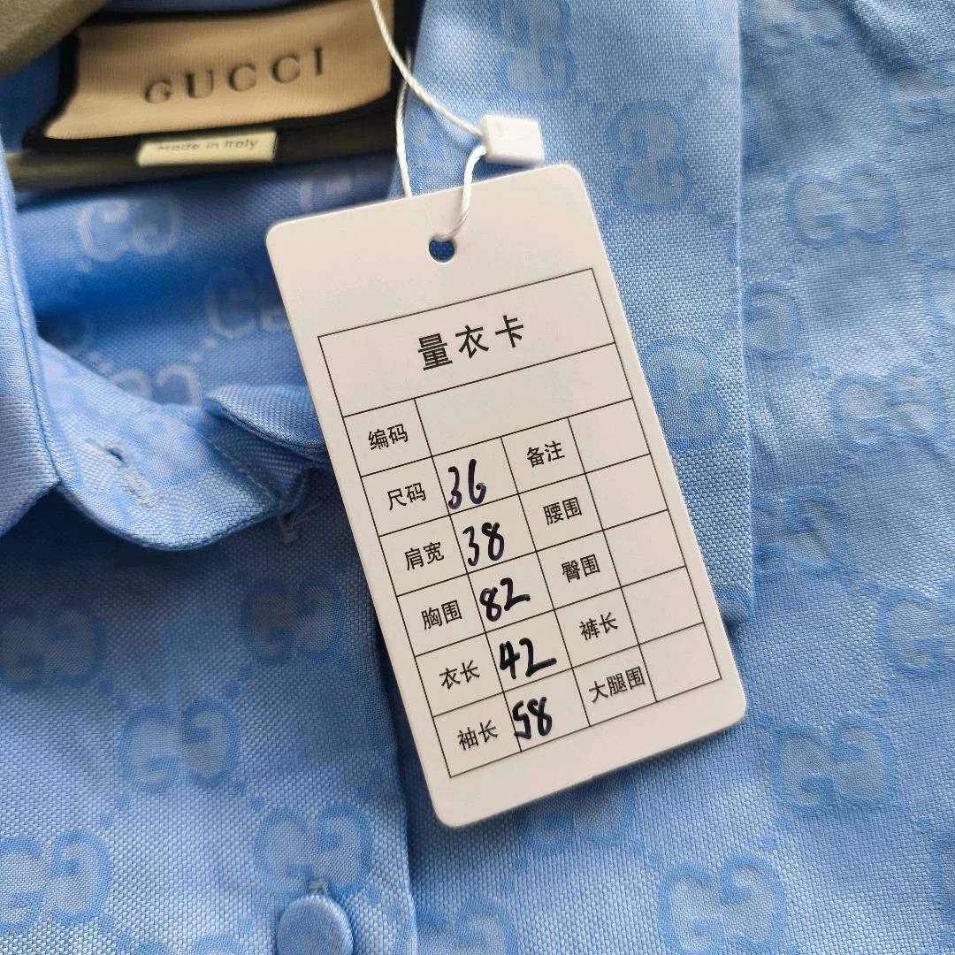 Gucci Gucci GG Monogram Blue Short Shirt Size 36 Size XS / US 0-2 / IT 36-38 - 9 Thumbnail