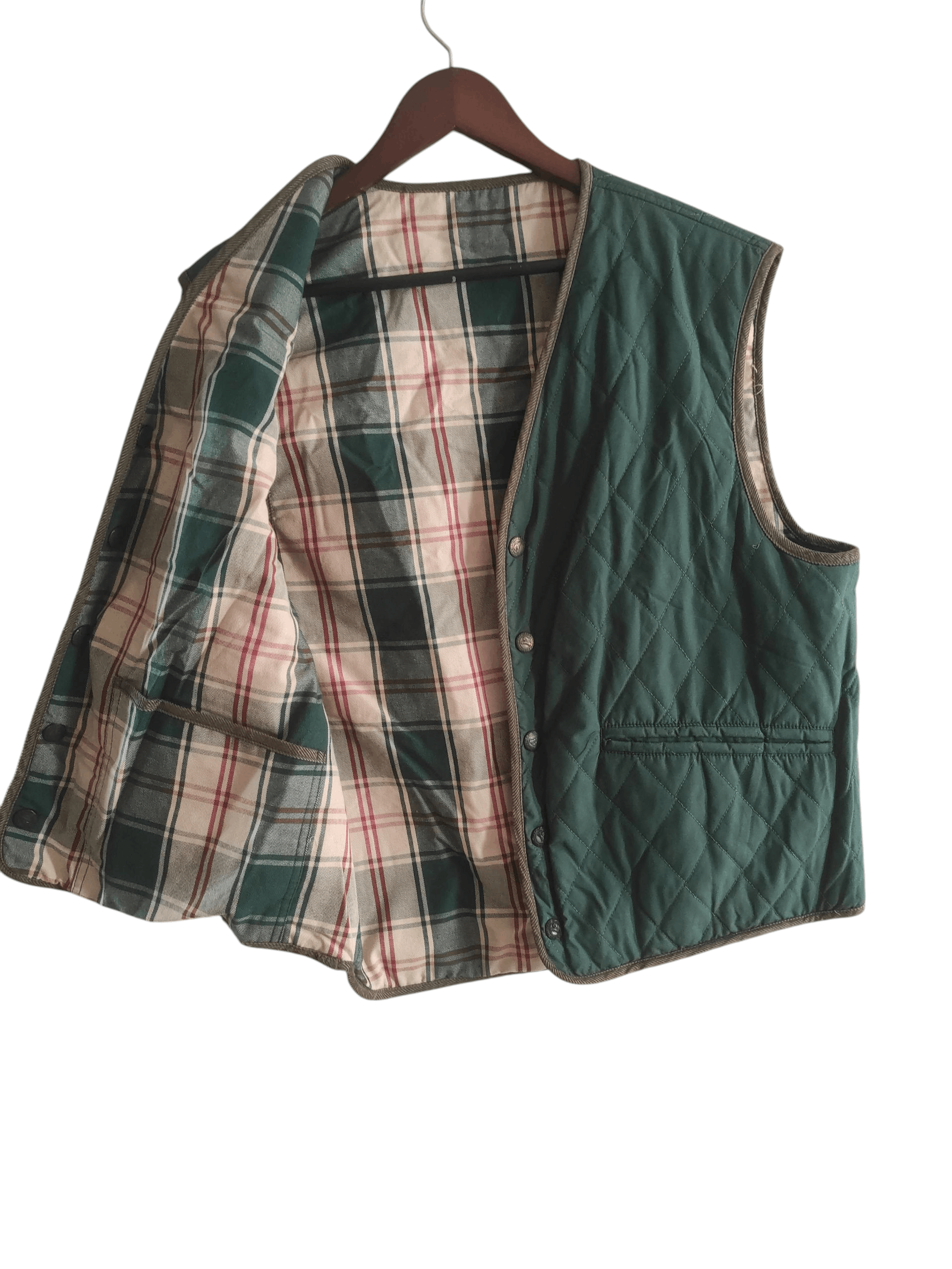 Vintage Herman & Sons Reversible Quilted Lining Plaid Mens Vest L Size US L / EU 52-54 / 3 - 2 Thumbnail