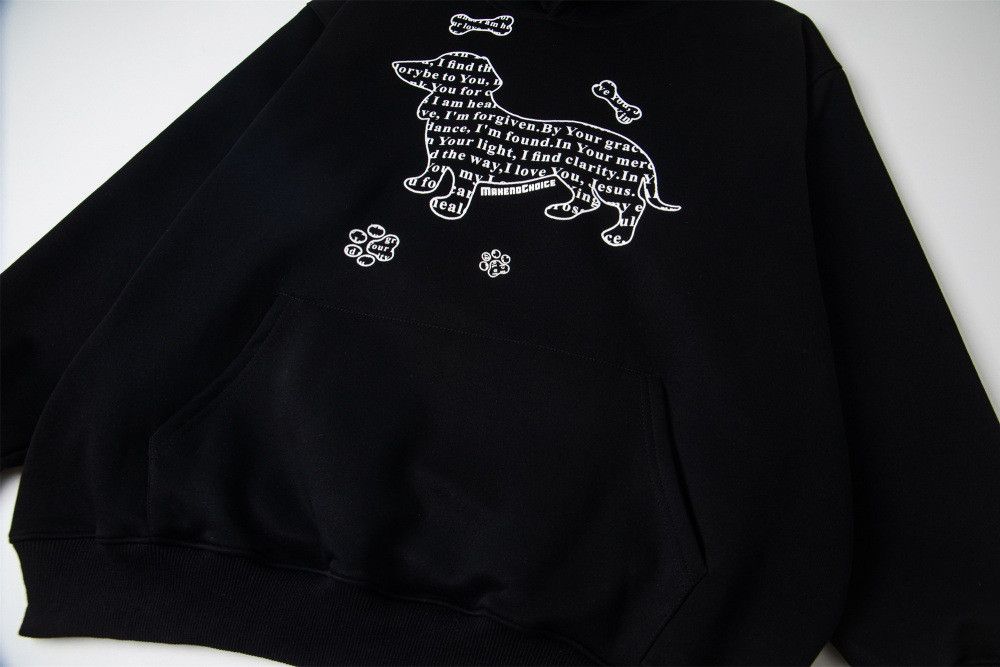 Vintage American cartoon letter puppy print hooded sweatshirt Size US M / EU 48-50 / 2 - 4 Thumbnail