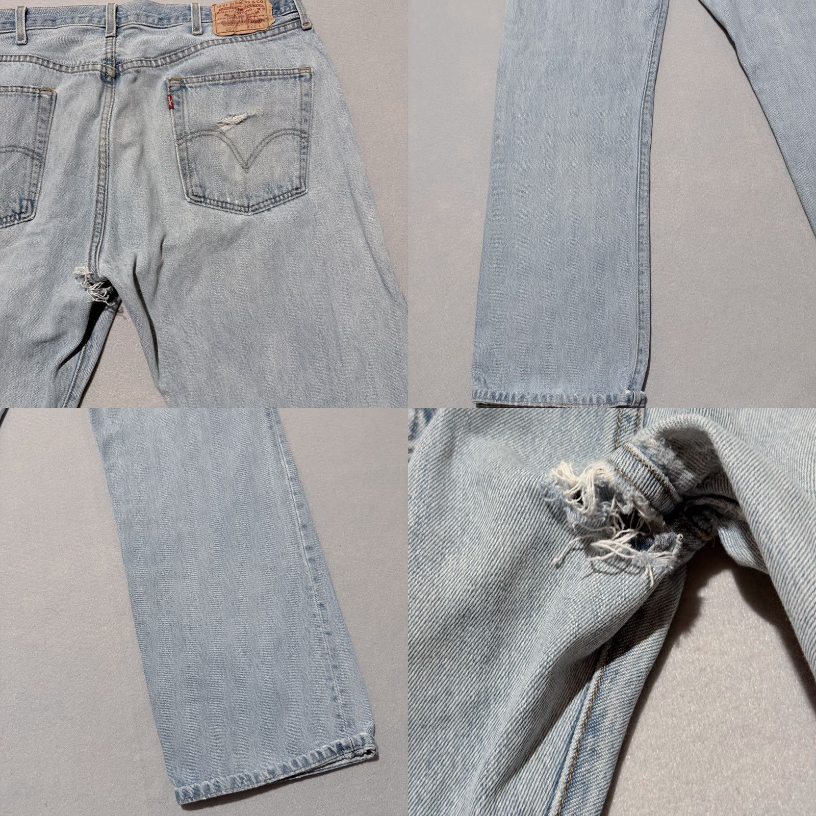 Levi's VINTAGE Levi's Jeans Men Blue 501 Distressed Zip-Fly Straight-Leg 40x34 Mens Jeans Vintage Levi's 501 Size US 40 / EU 56 - 8 Thumbnail