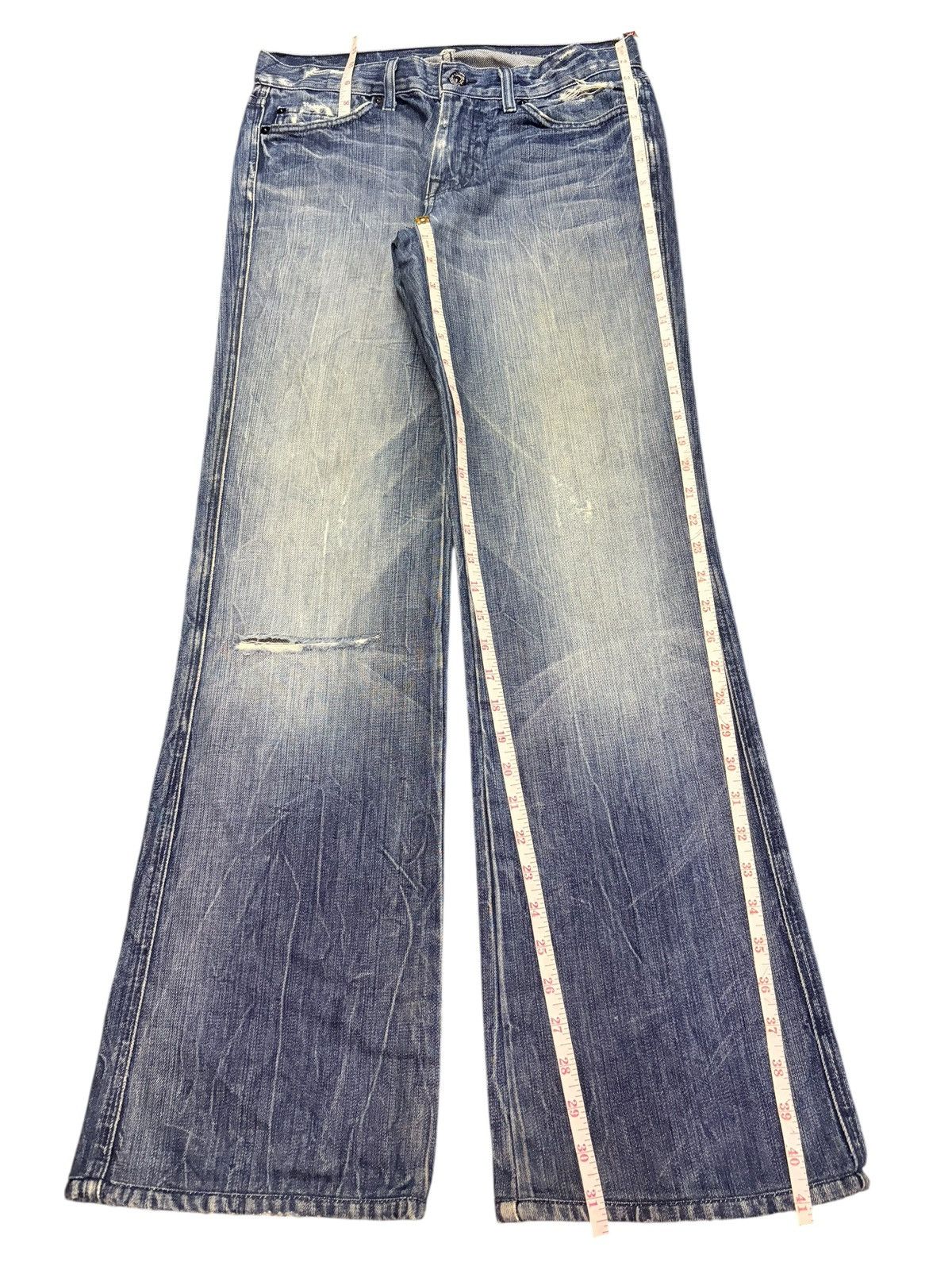 7 For All Mankind Vintage / Y2K 7 For All Mankind Distressed Flare Jeans Size US 30 / EU 46 - 7 Thumbnail