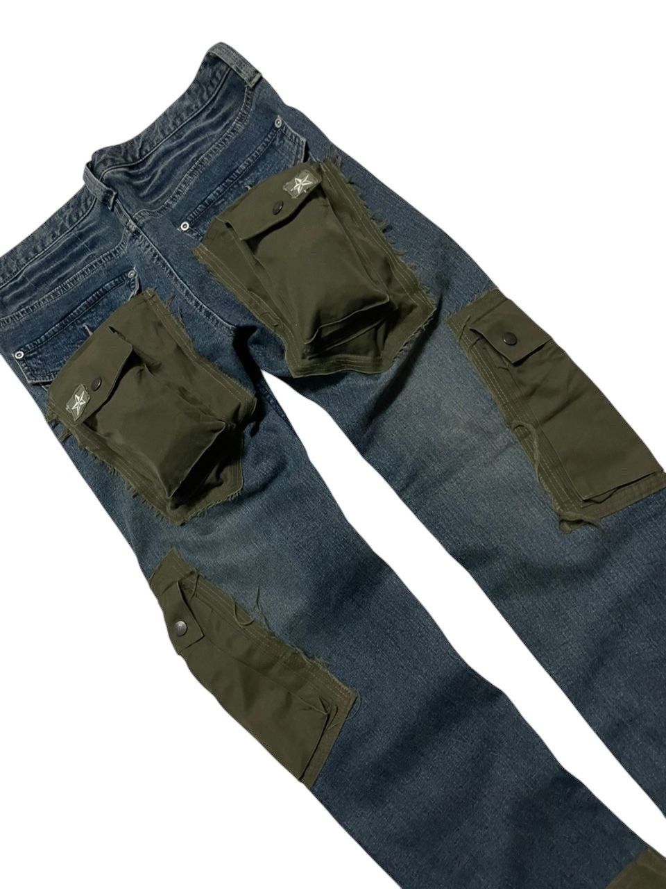 Undercover INSANE💥XIIIth TYPE-P1 RARE DENIM CARGO 3D POCKET SPLIT Size US 33 - 6 Thumbnail