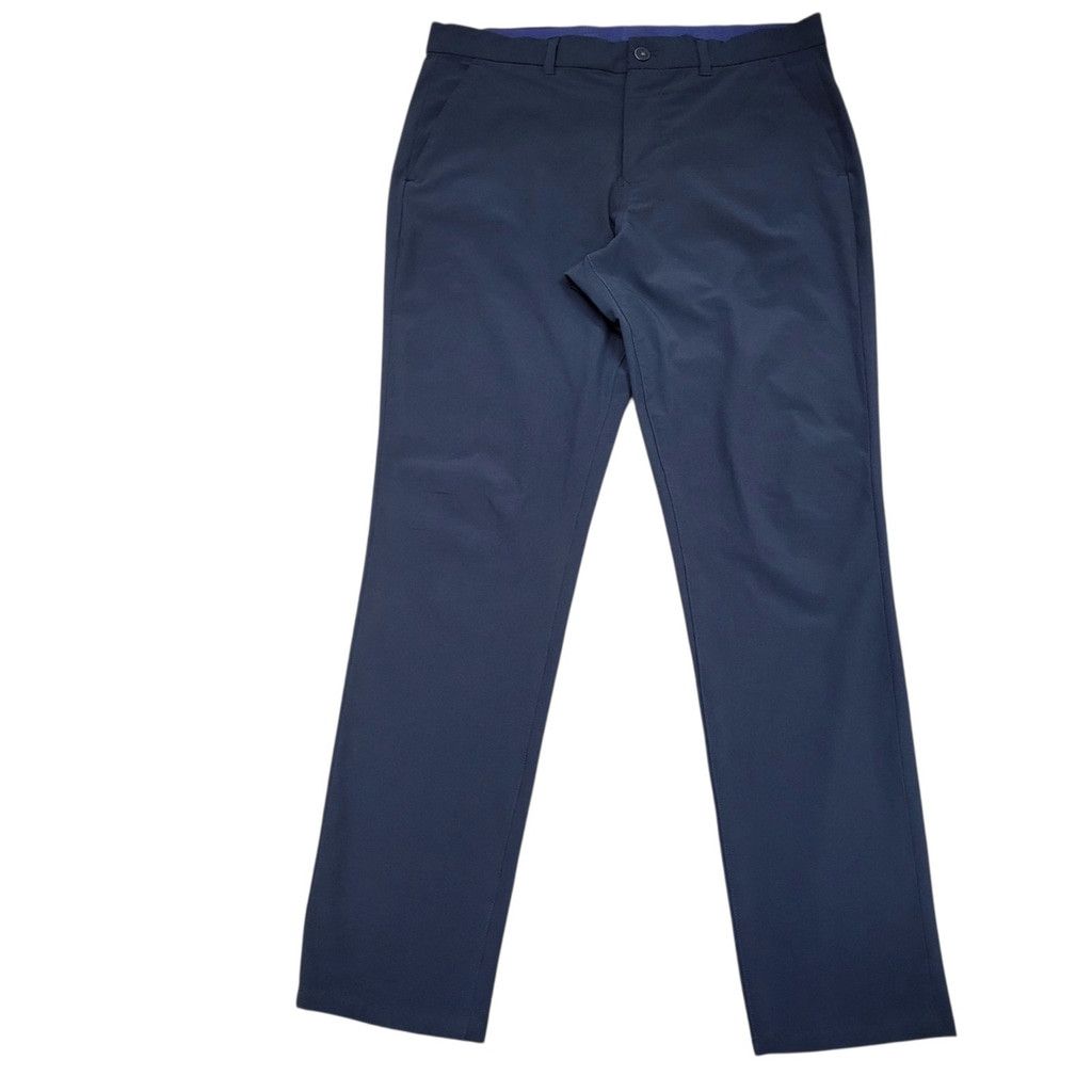 Mizzen+Main Mizzen Main Men's Black Polyester Spandex Blend Flat Front G Size US 35 - 2 Thumbnail
