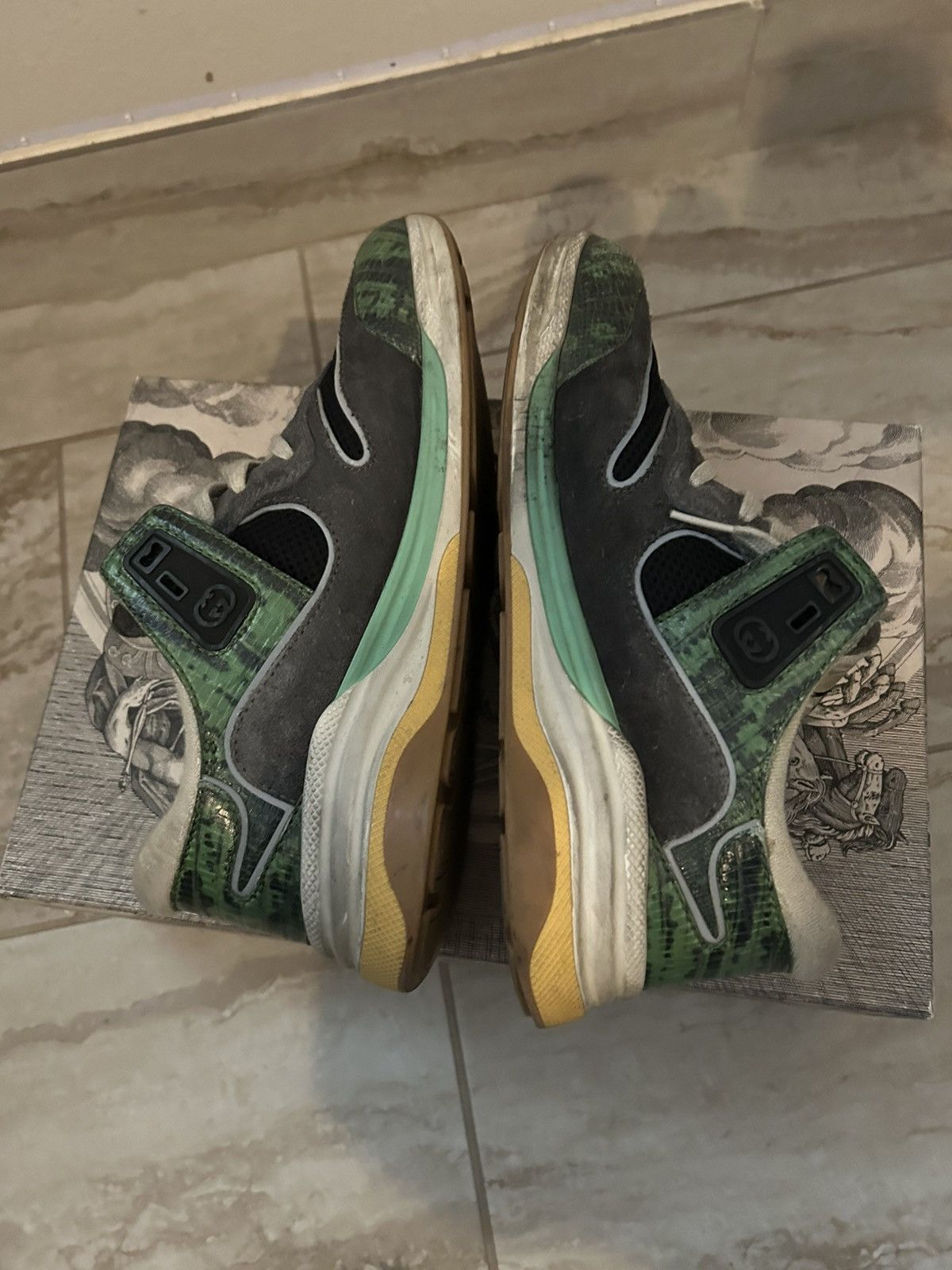 Gucci Gucci Ultrapace Green Tejus Printed Sneakers Size US 7 / EU 40 - 4 Thumbnail