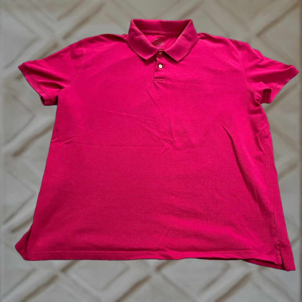 Vintage St. John's Bay Polo Shirt Mens 2XL Pink Collared Short Sleeve Golf Active Casual Size US XXL / EU 58 / 5 - 1 Thumbnail