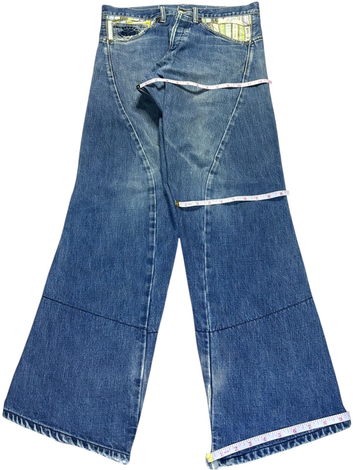 Japanese Brand × Southpole Vintage Japanese Brand Mud Wash Spiral Leg Baggy Jeans Size US 33 - 13 Thumbnail