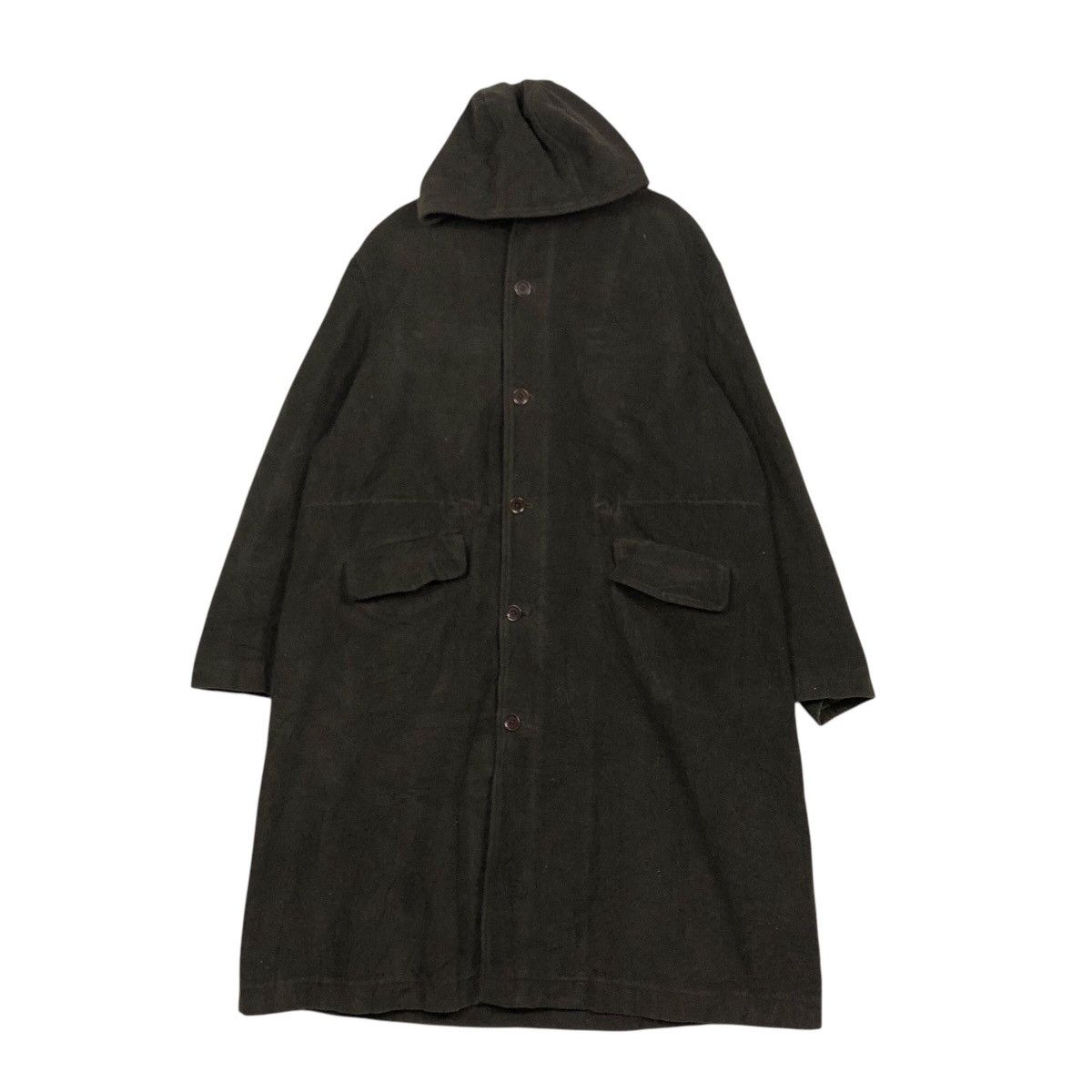Y's for Men 🔥RICH DARK GREEN VINTAGE LONG OVERCOAT WOOL Y’S FOR MEN Size US L / EU 52-54 / 3 - 2 Thumbnail