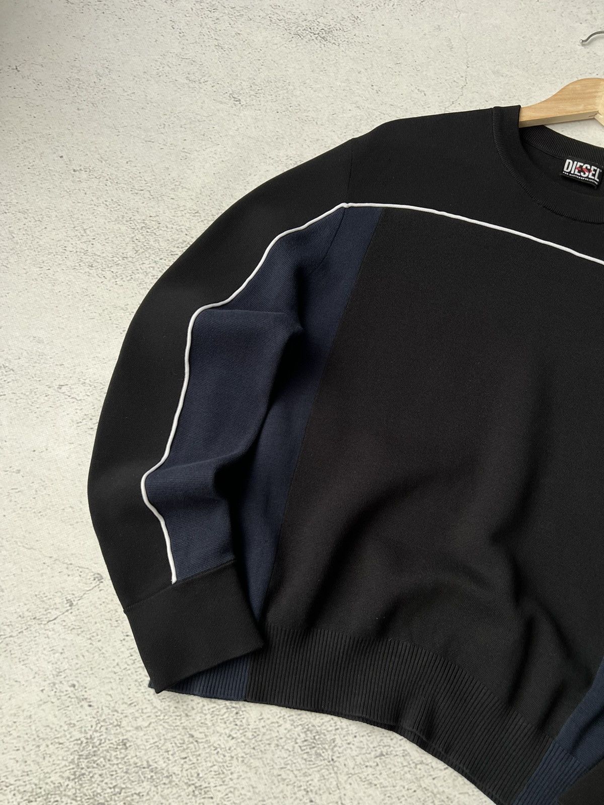 Diesel Diesel Black Cotton Knit Sweater Size M Size US M / EU 48-50 / 2 - 5 Thumbnail