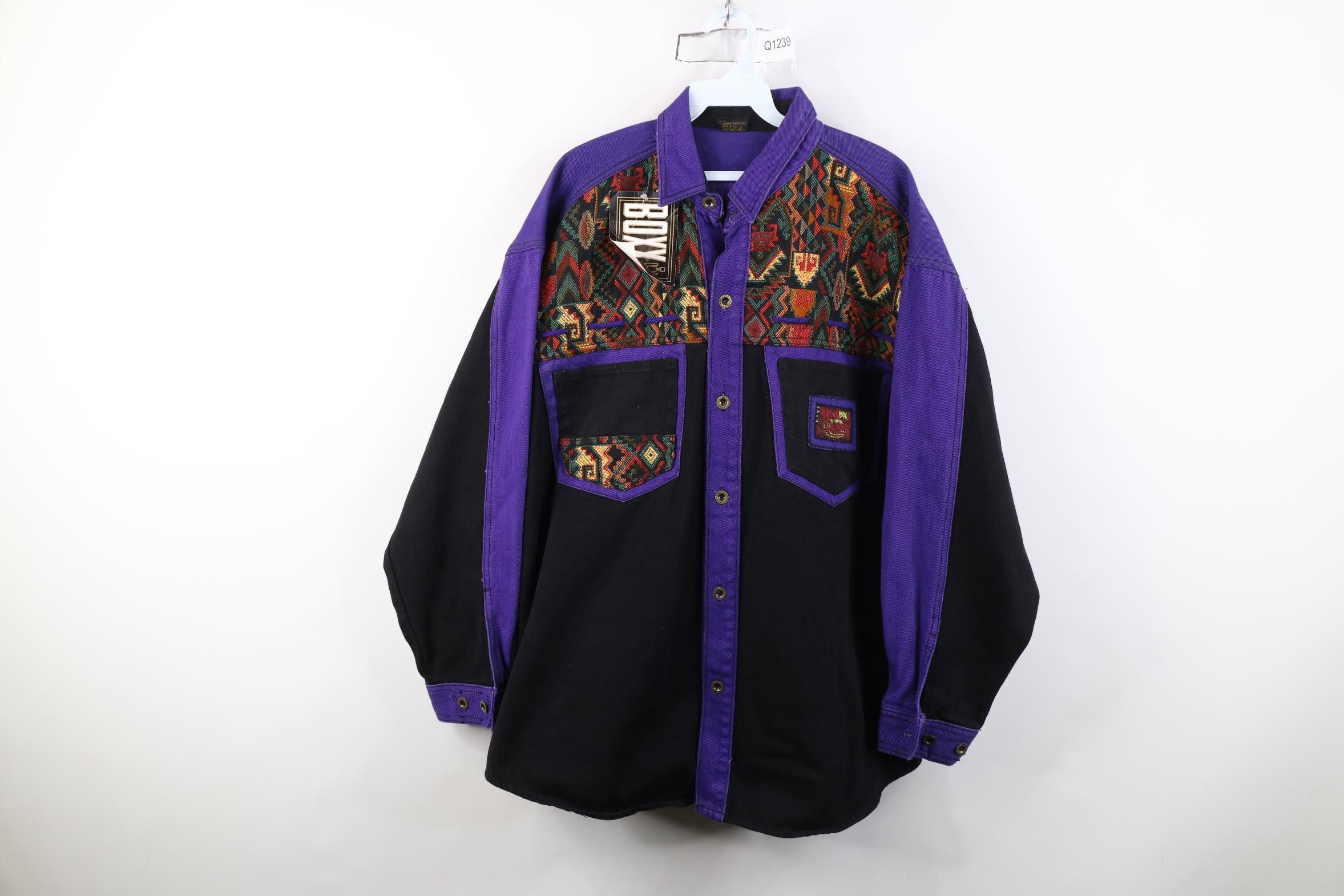 Vintage Deadstock Vintage 90s Streetwear Southwestern Shirt Jacket Size US M / EU 48-50 / 2 - 1 Thumbnail