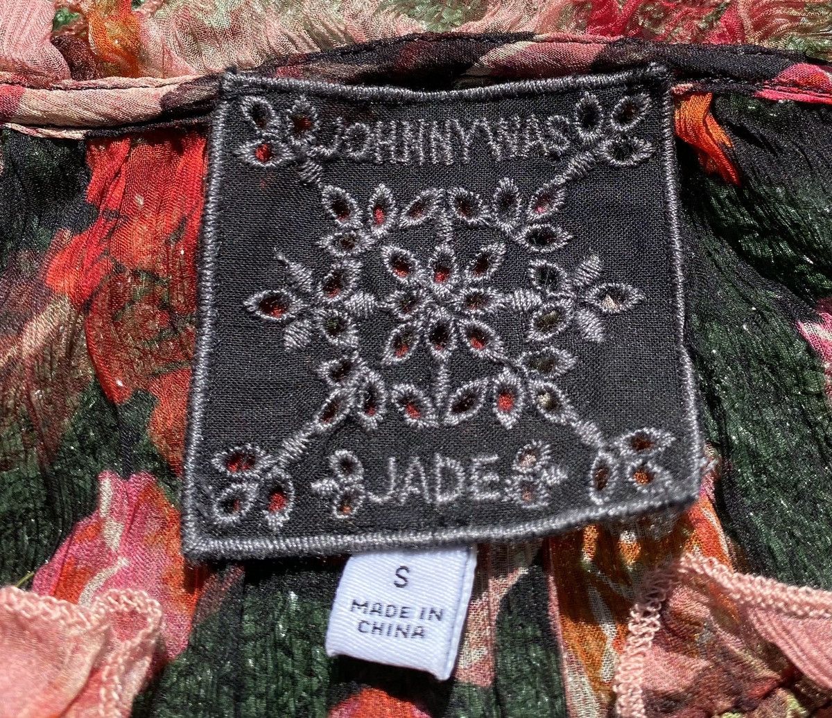 Johnny Was Johnny Was Jade Natasha Floral Sheer Silk 2 Piece Dress Size S / US 4 / IT 40 - 6 Thumbnail