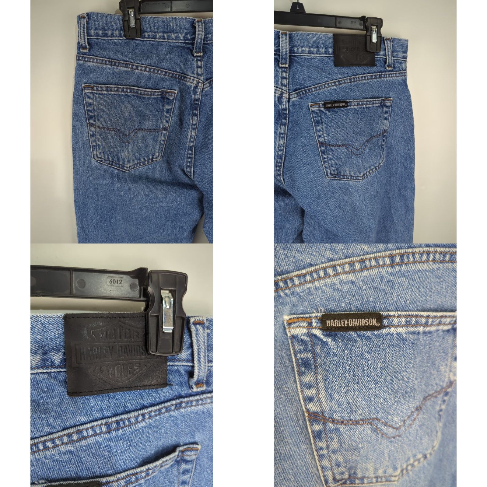 Harley Davidson VINTAGE Harley-Davidson Jeans Men's 34x34 Blue Straight Leg Medium Wash Denim Size US 34 / EU 50 - 10 Thumbnail